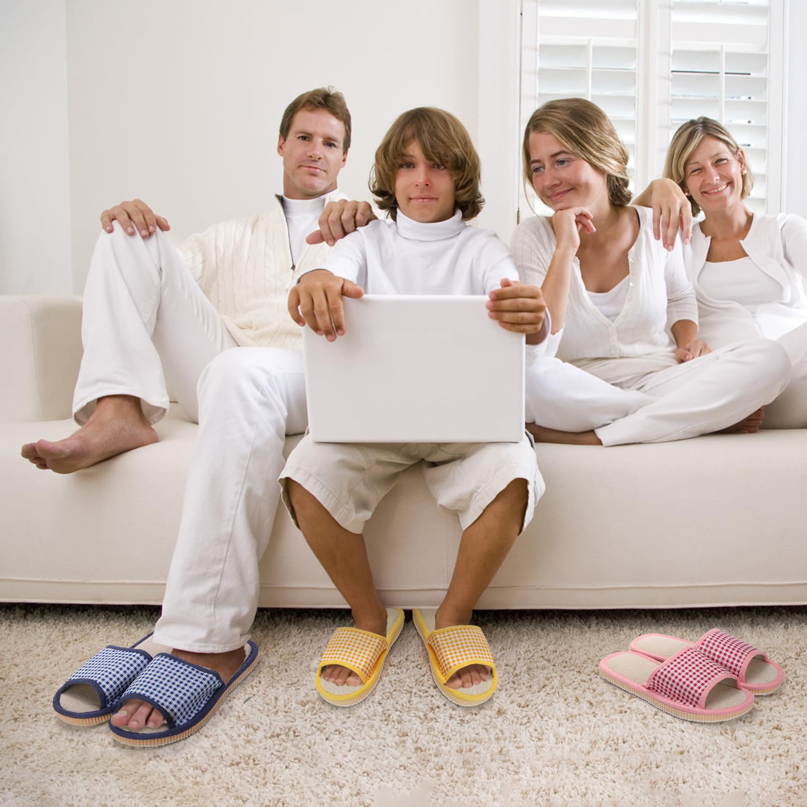 Comfortable breathable guest slippers for hotel and home