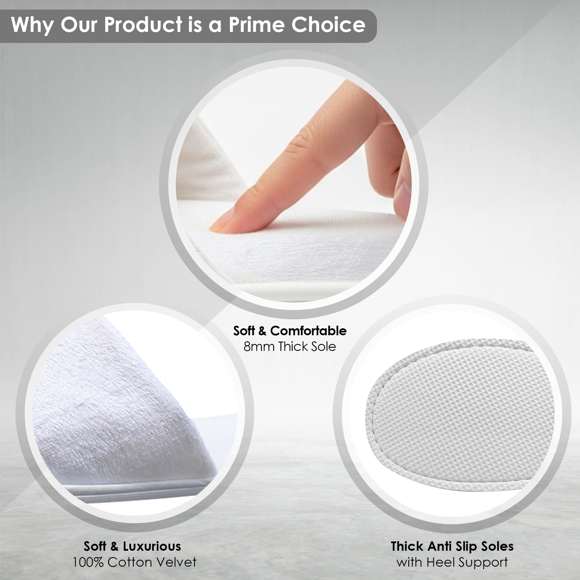 Modlux closed toe house shoe packaging showcasing the twelve pairs bulk set for home use
