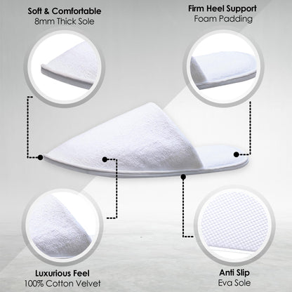 Modlux indoor velvet cotton slippers being worn to demonstrate comfort and unisex sizing fit