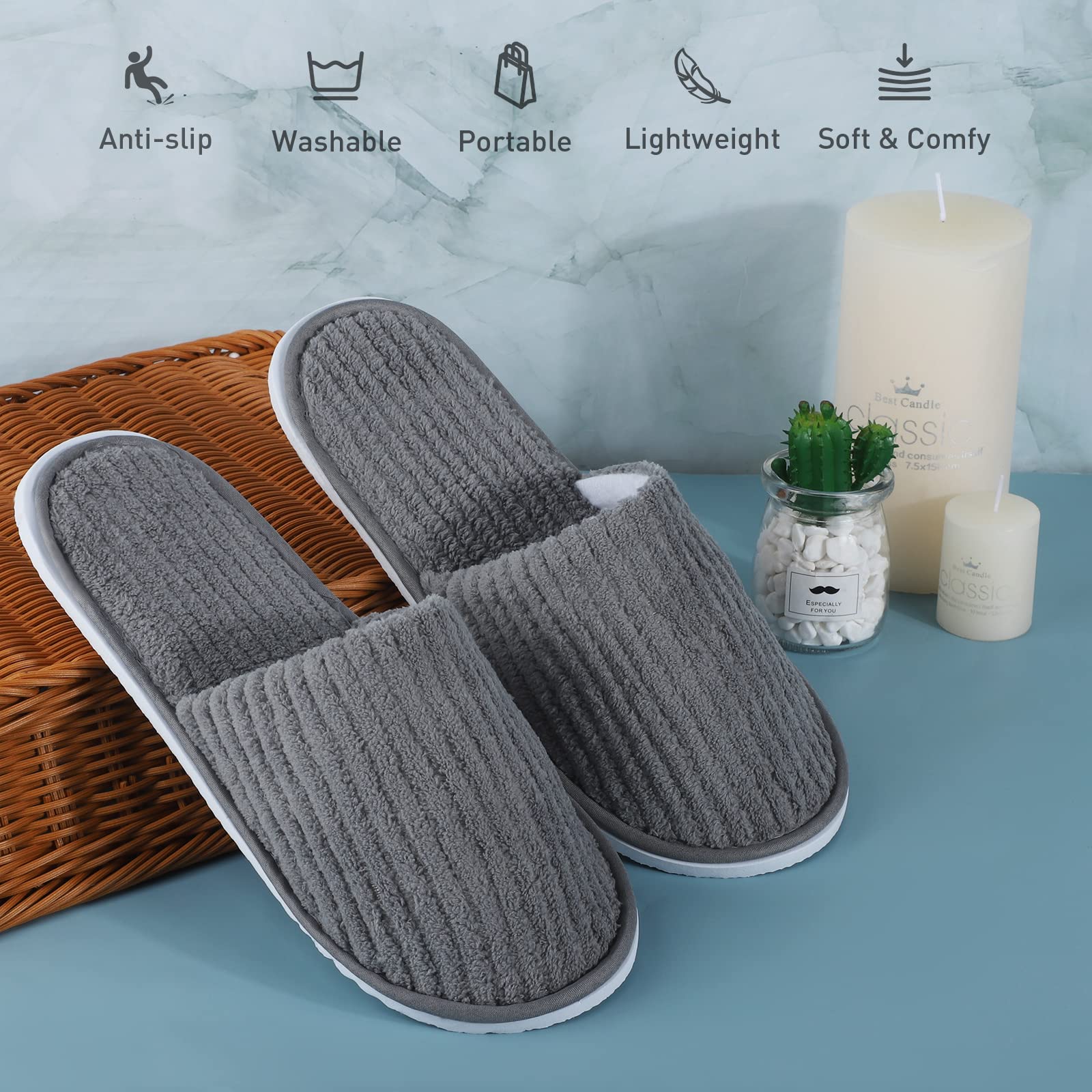 Washable house slippers for home use