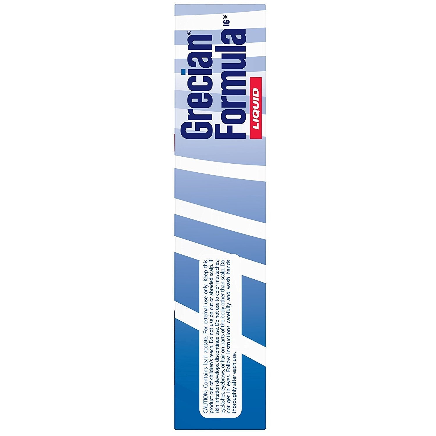 Close up view of the easy application nozzle on the Grecian Plus gray hair color reduction bottle.