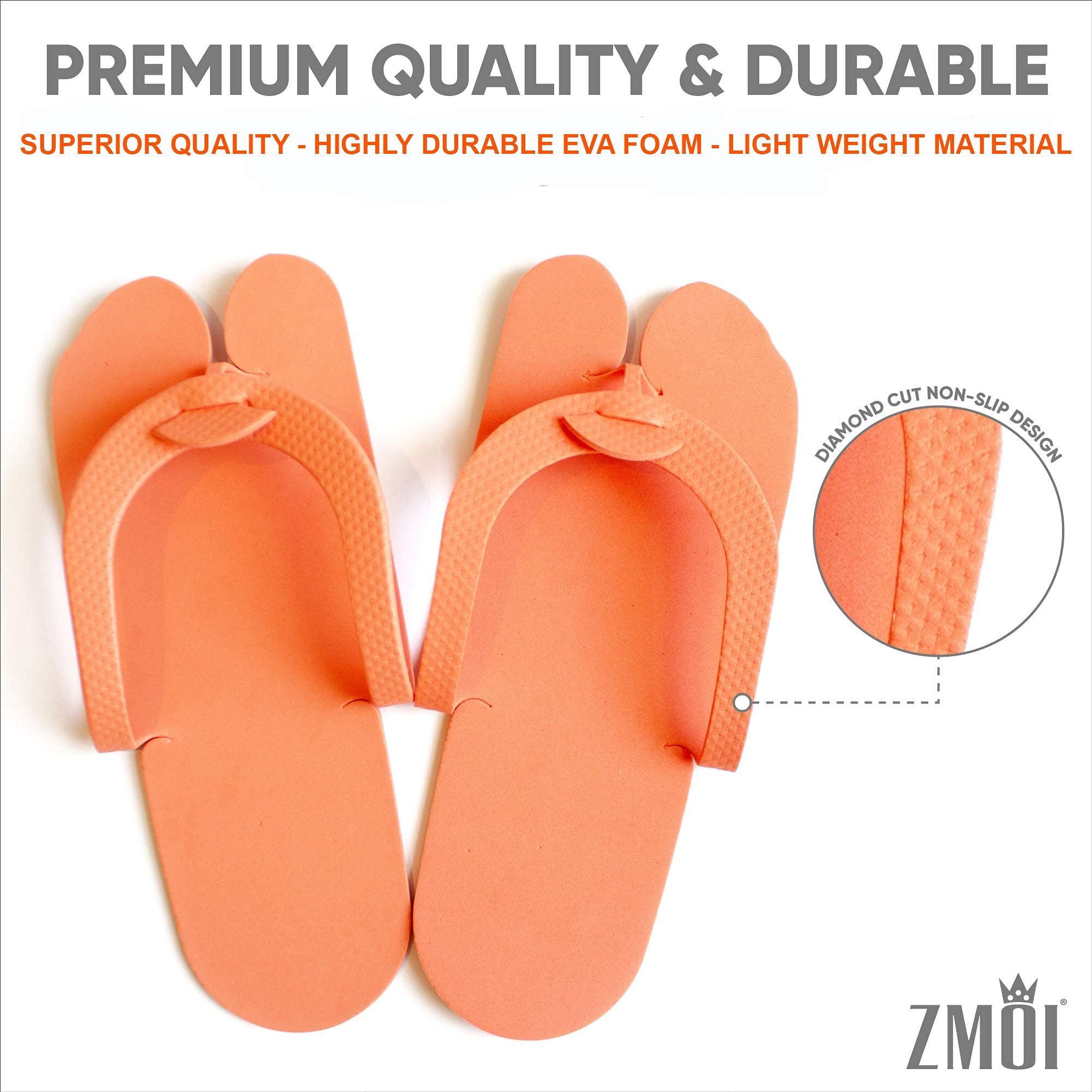 One size fits all disposable beauty salon slippers close up texture shot