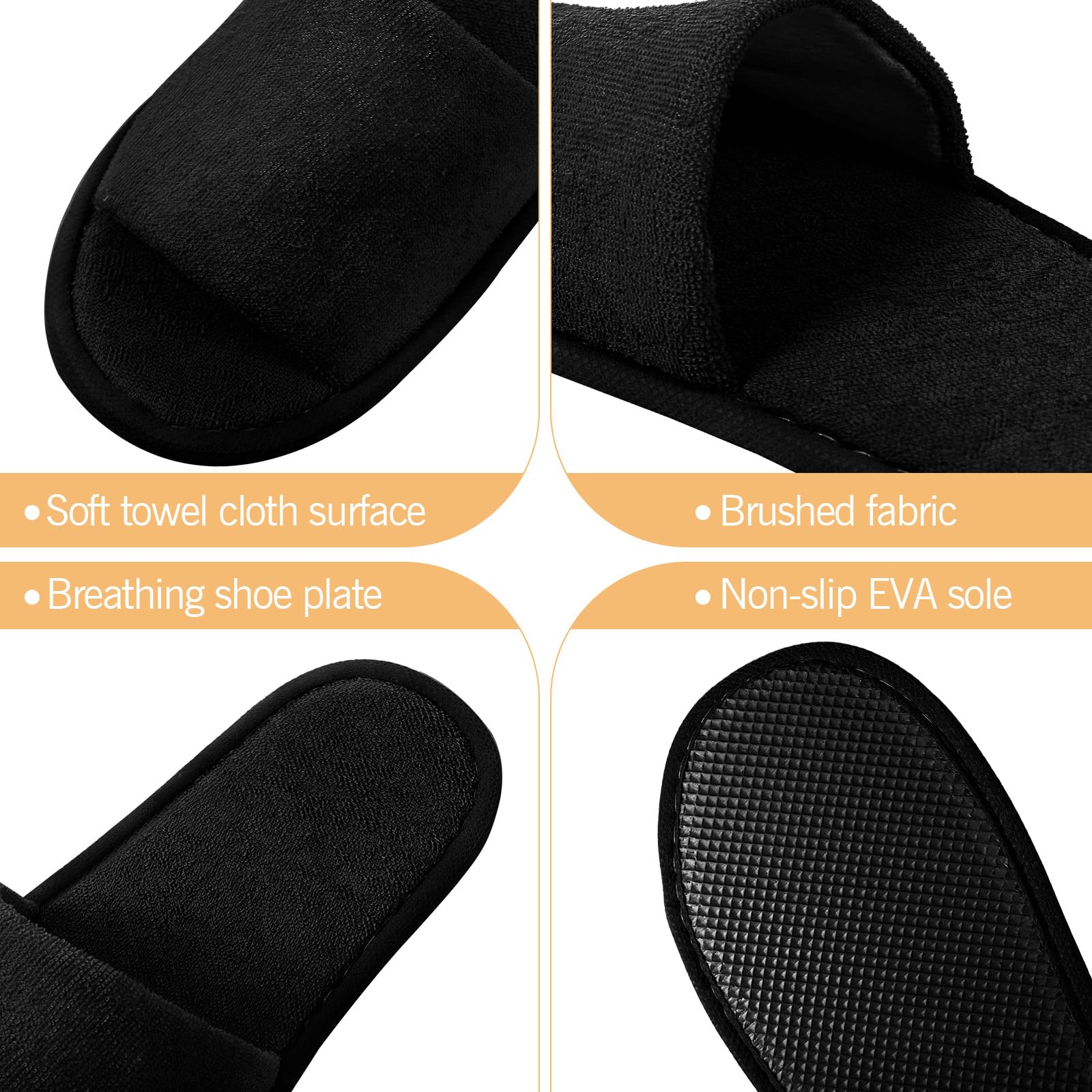 Bulk pack of 24 pairs of Tideme hotel slippers