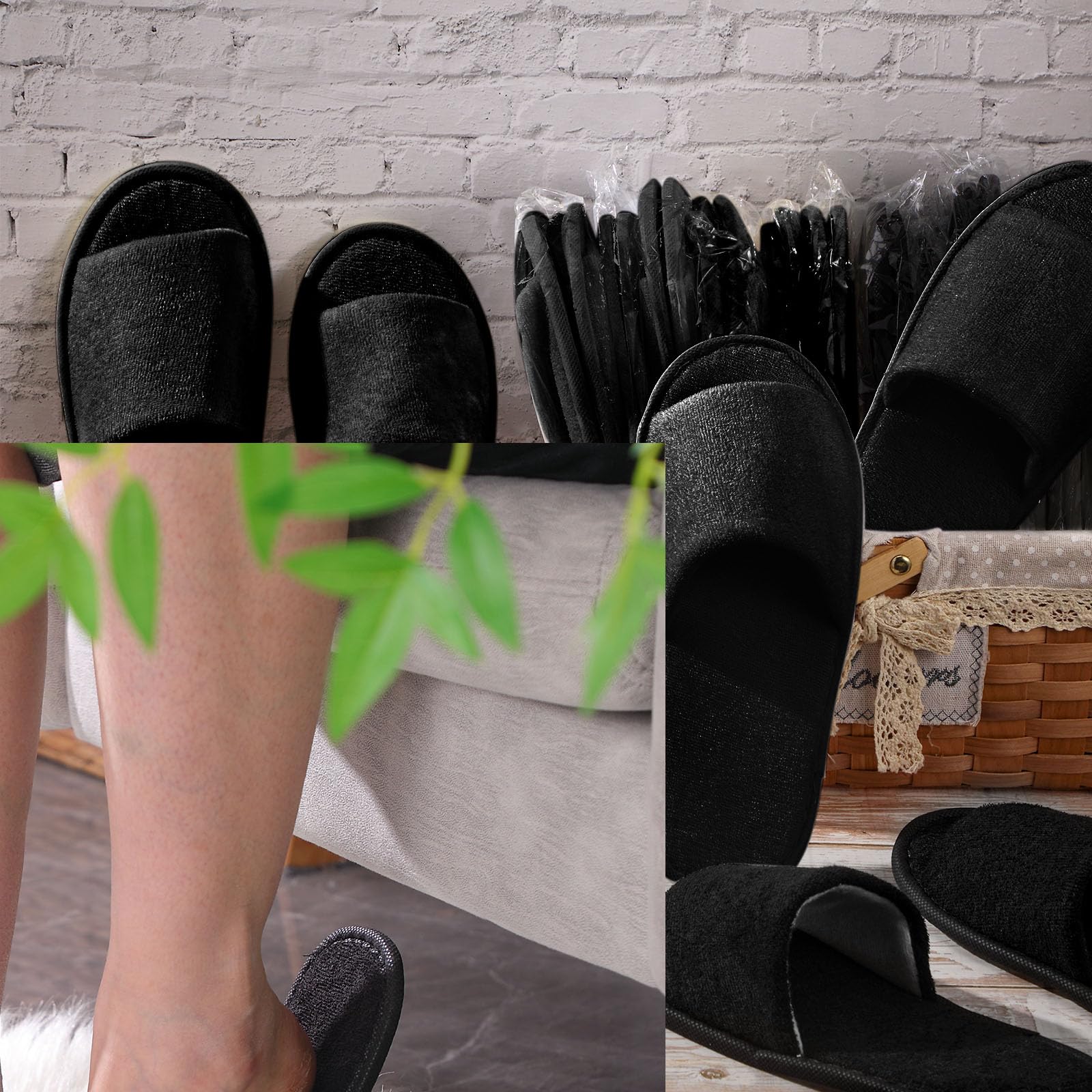 Unisex disposable slippers for home and spa use