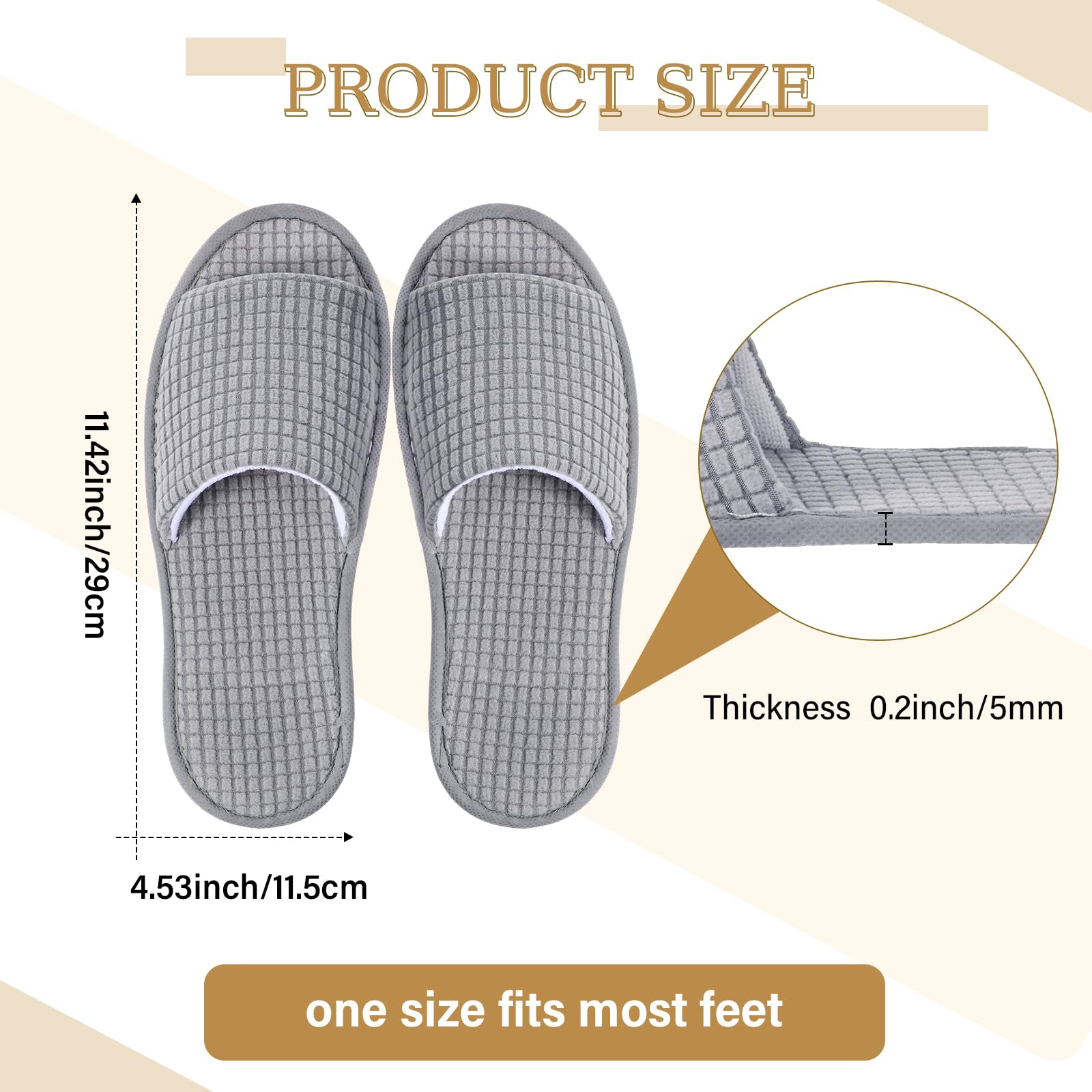 Soft fleece texture of Luxehome disposable slippers for men and women