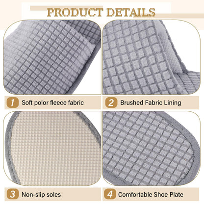 Luxehome open toe slippers stack for home guest room convenience
