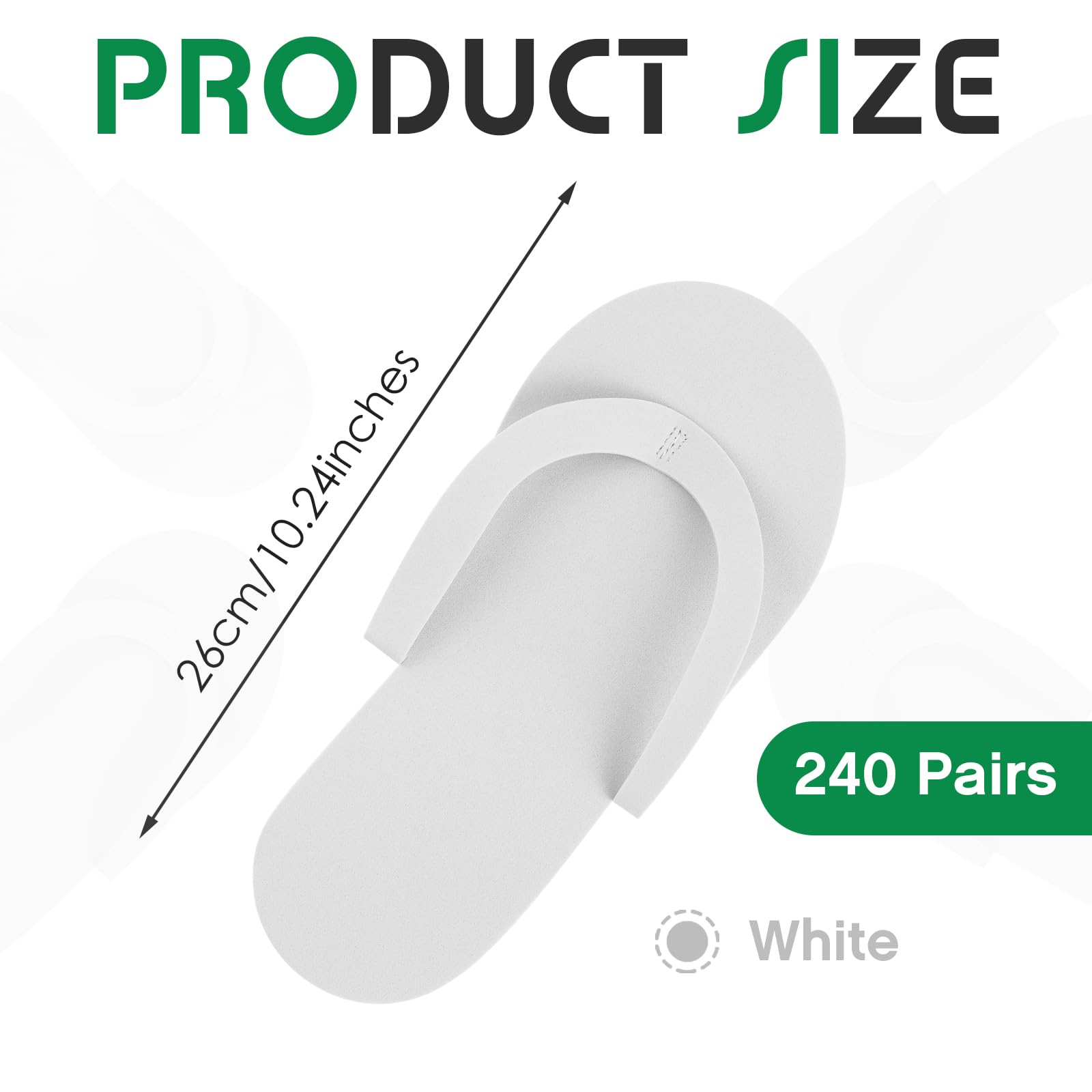 White disposable pedicure shoes for nail salon use