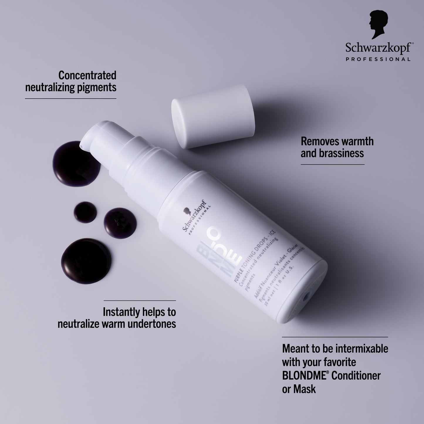 Schwarzkopf Professional purple color depositing treatment drops close up packaging
