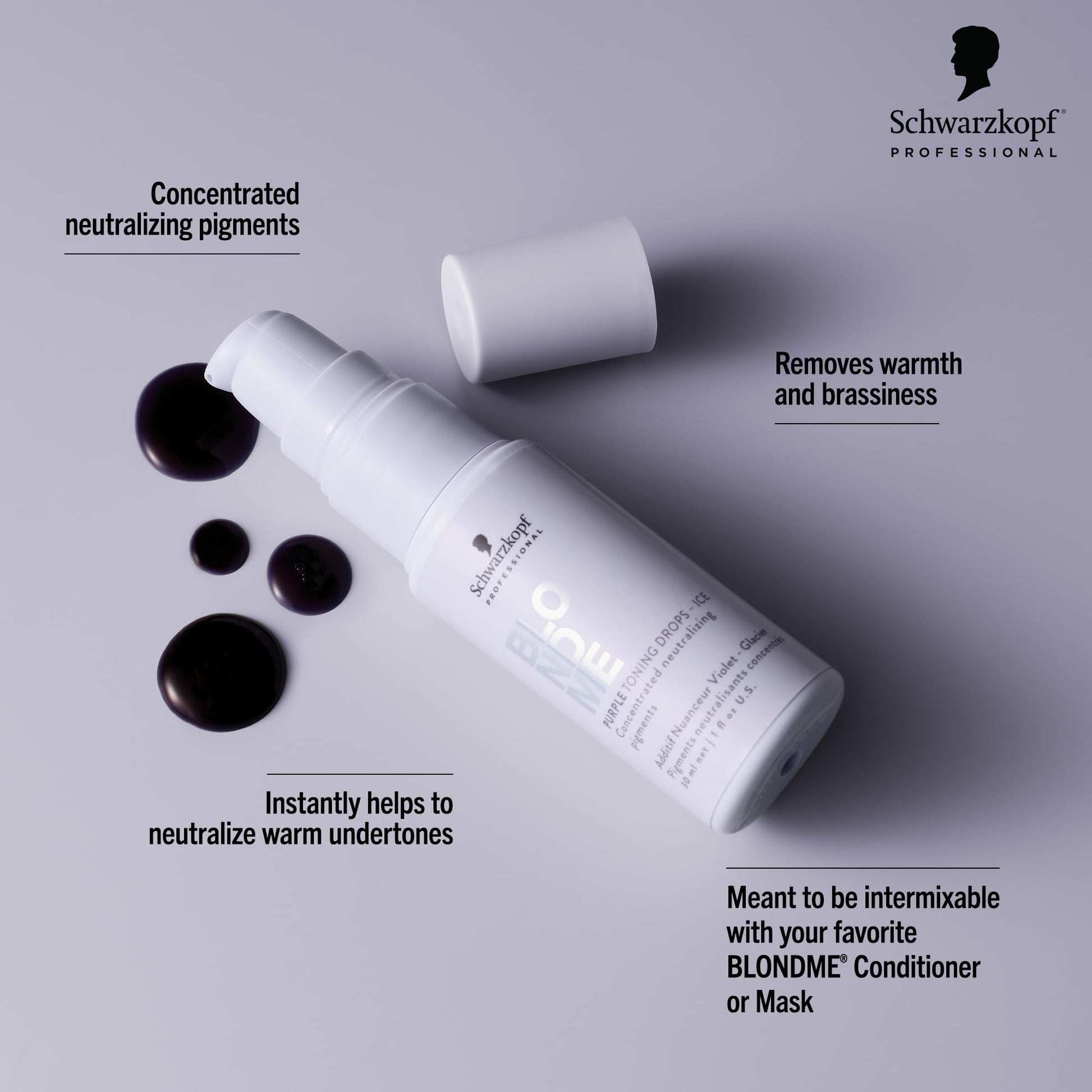 Schwarzkopf Professional purple color depositing treatment drops close up packaging
