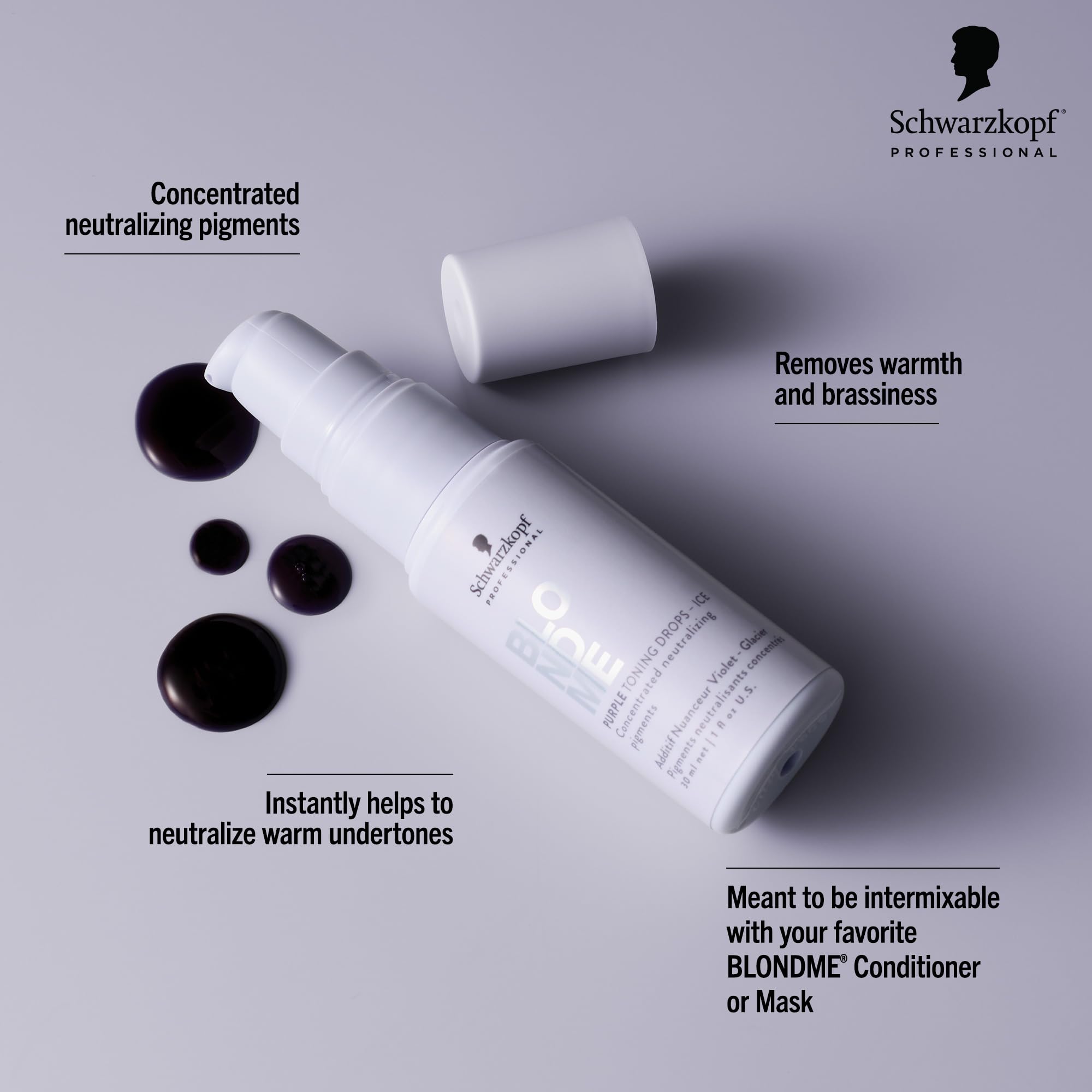 Schwarzkopf Professional purple color depositing treatment drops close up packaging