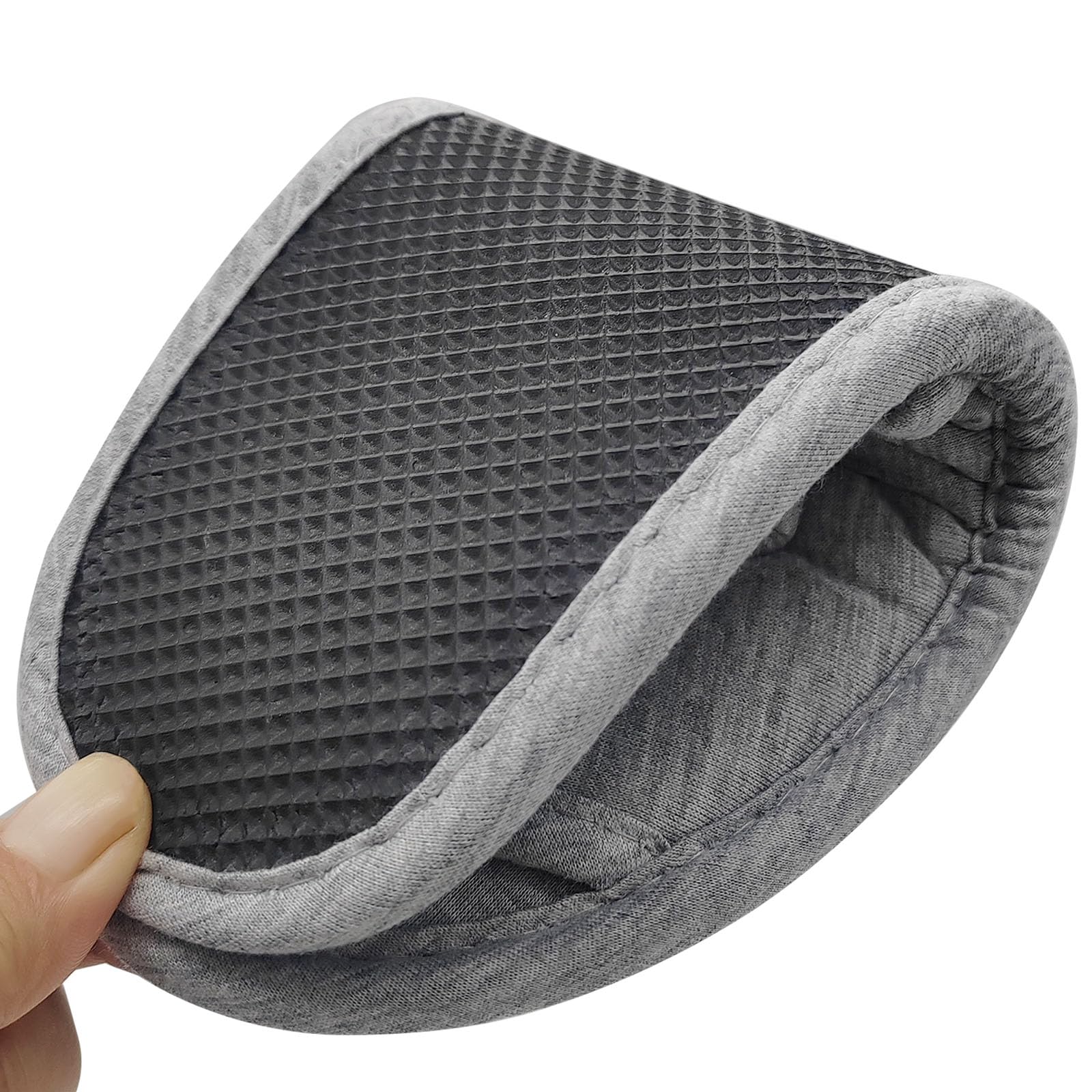 Comfysail washable towelling slippers neatly folded next to the included travel storage bag