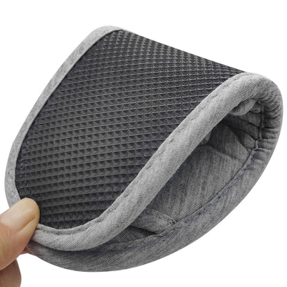 Comfysail washable towelling slippers neatly folded next to the included travel storage bag