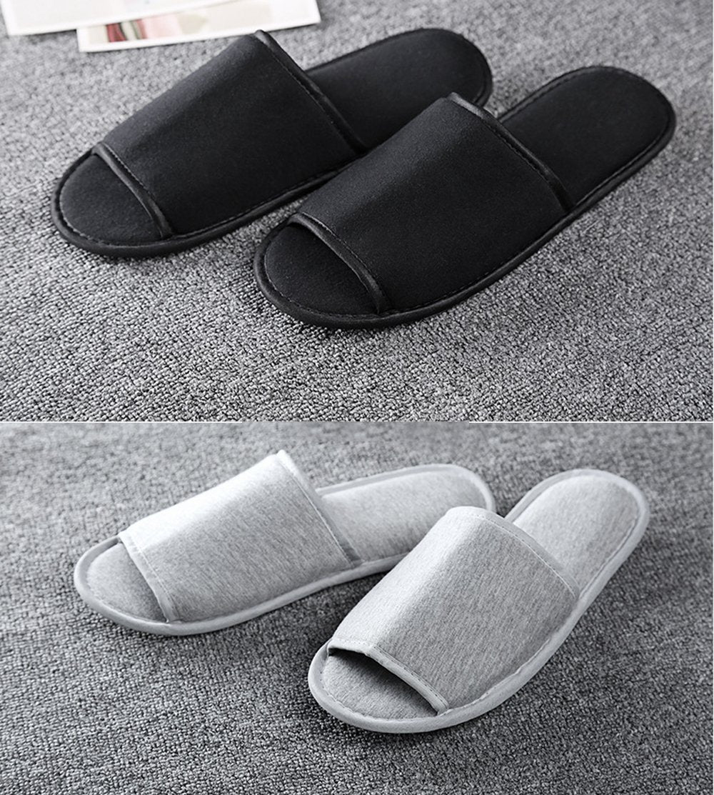 Comfysail travel hotel guest slippers highlighting the extra thick non slip sole texture