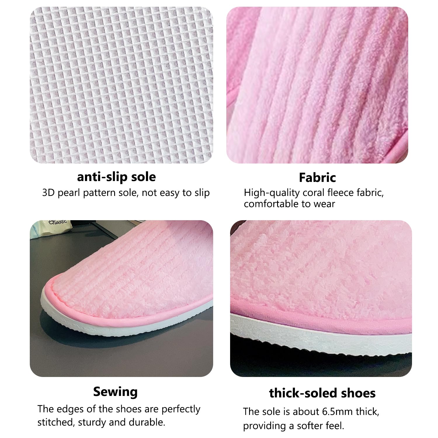 Comfortable closed-toe spa slippers for travel and spa