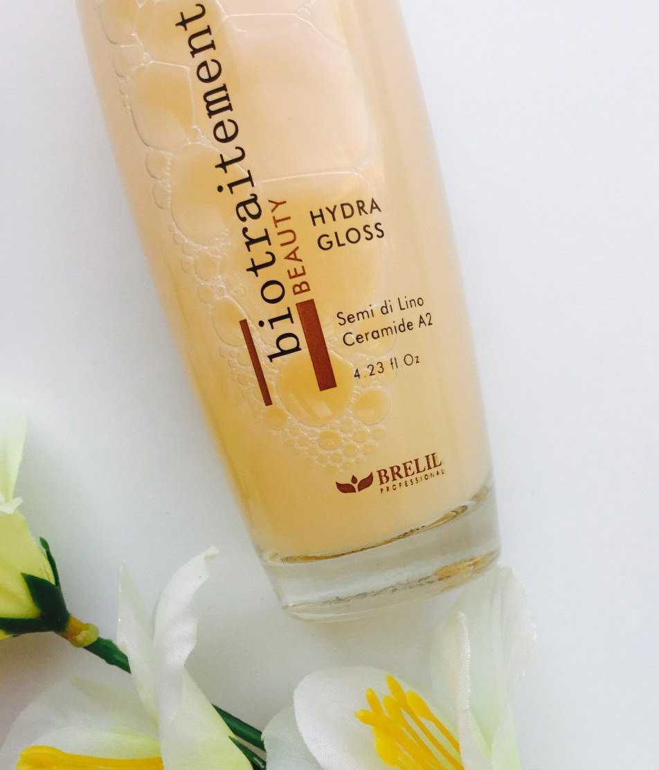 Authentic Brelil Hydra Gloss imported hair care bottle