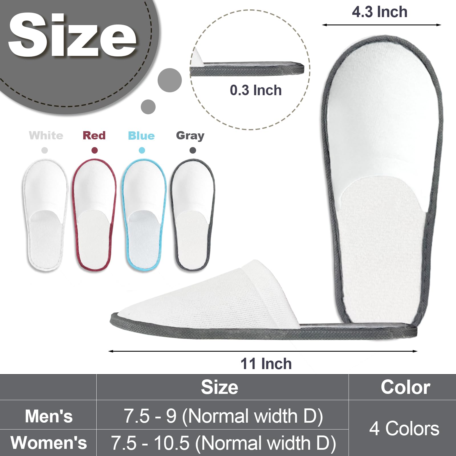 CarryEpic unisex spa slippers displayed for home guest use