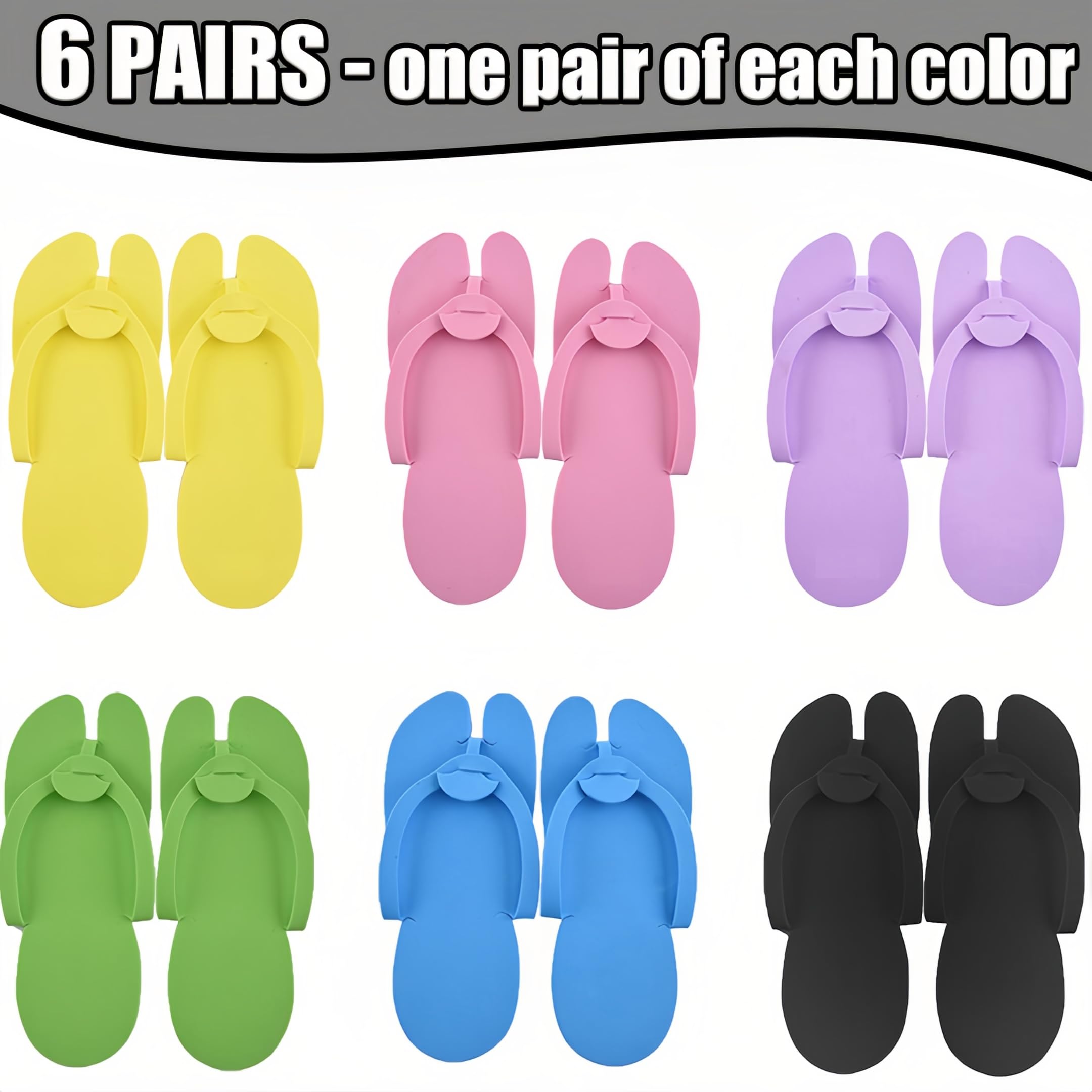Assorted colors of Lyarchte foam spa slippers