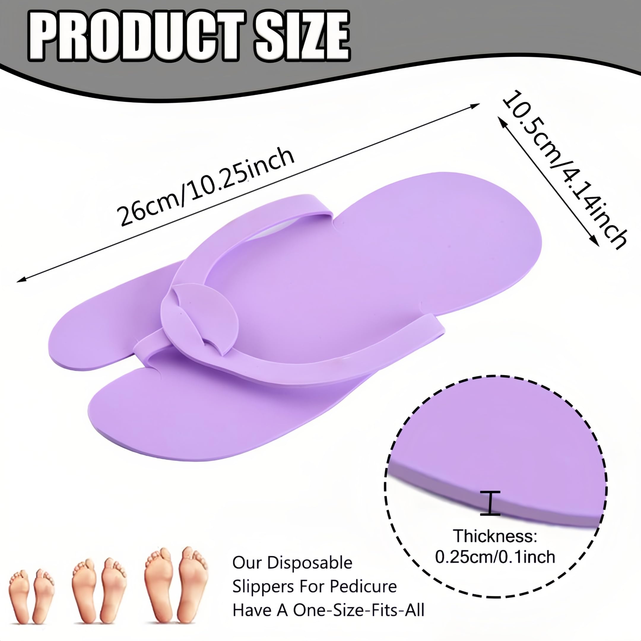 Foldable design of Lyarchte disposable pedicure flip flops