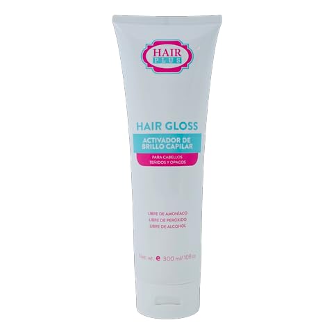 Hair Plus Hair Gloss branding and bottle design