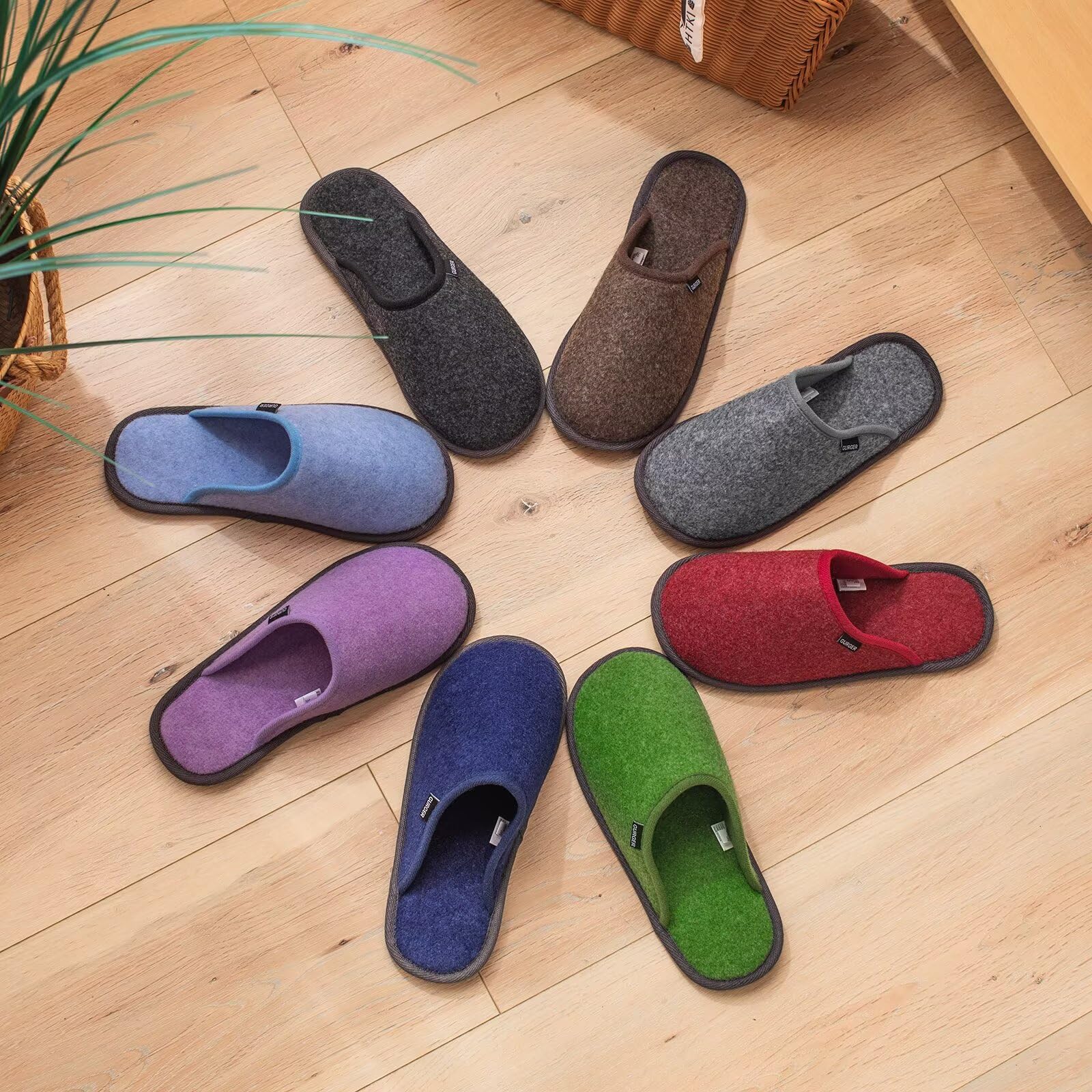 Lifestyle shot of Buguki slippers for hotel and home use