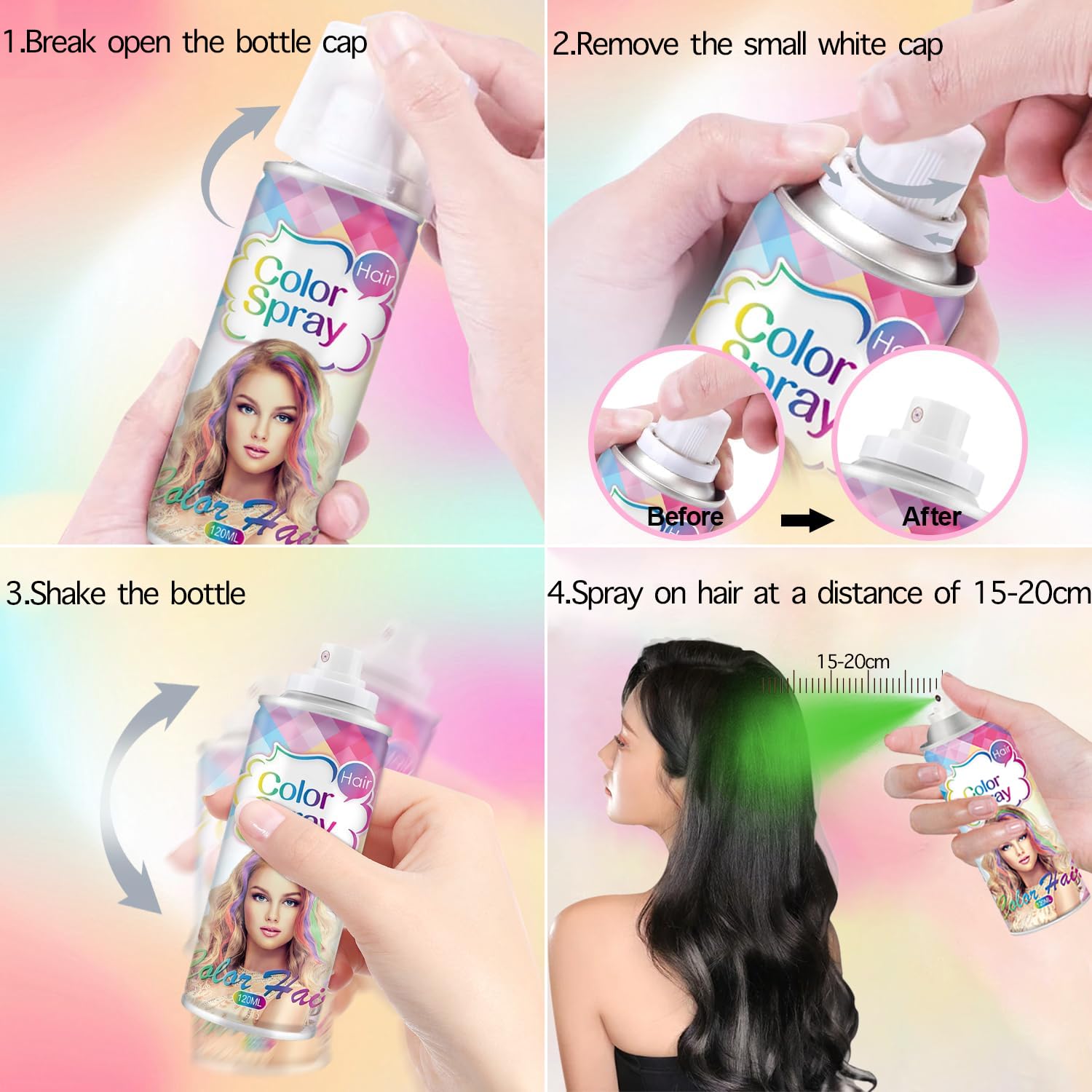 PoriaCare hair spray packaging for cosplay and events