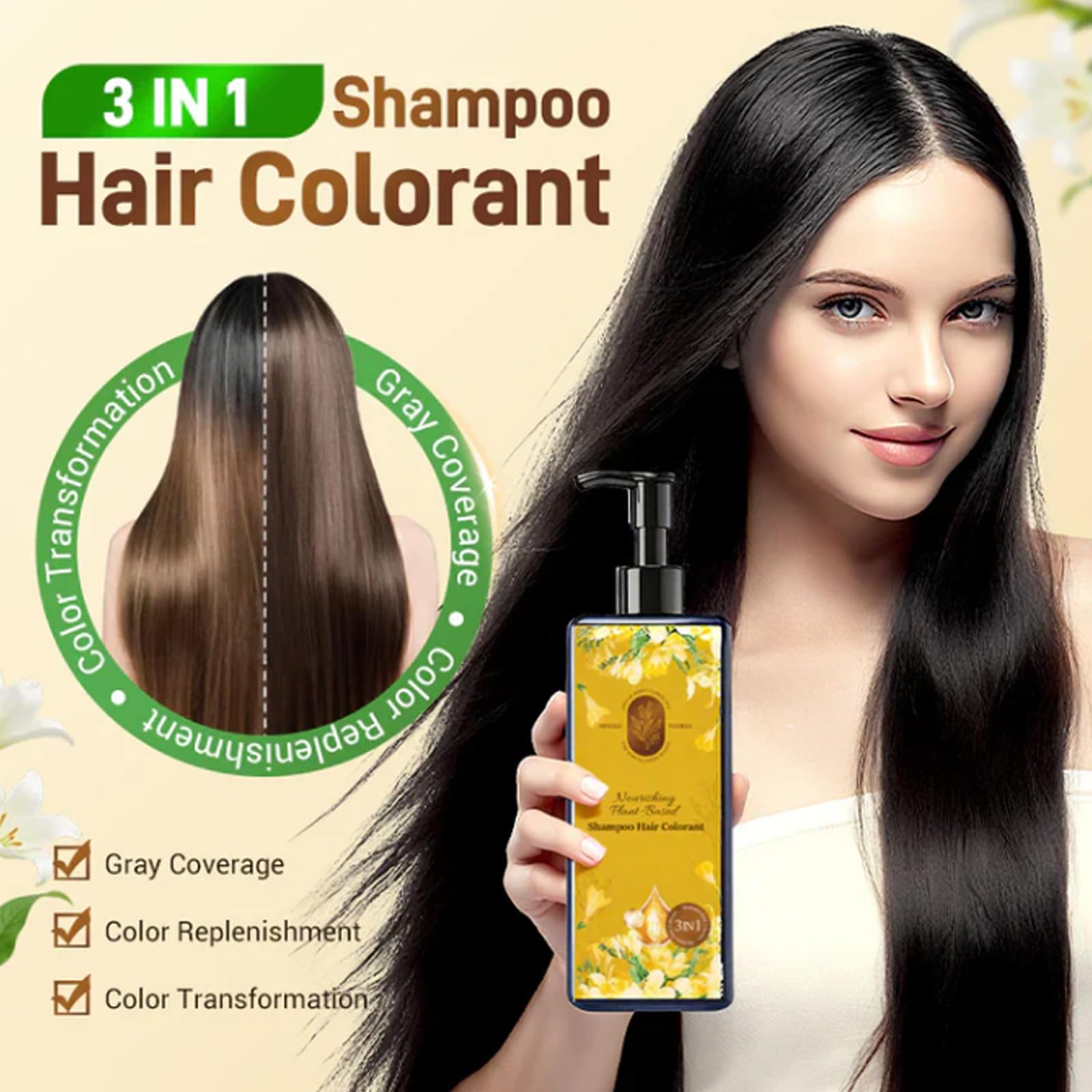 Yarosh floral hair dye ingredients and botanical formula label