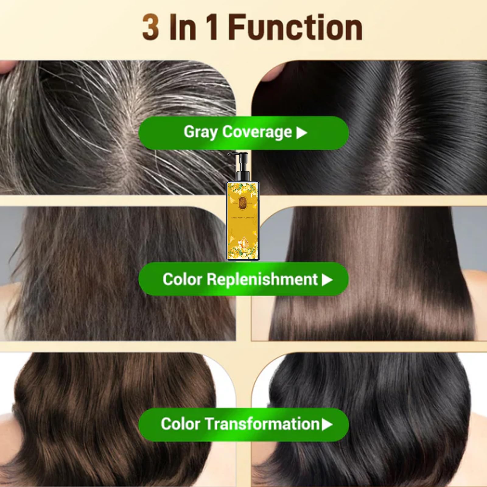 Instructions for using Yarosh plant-based hair color shampoo