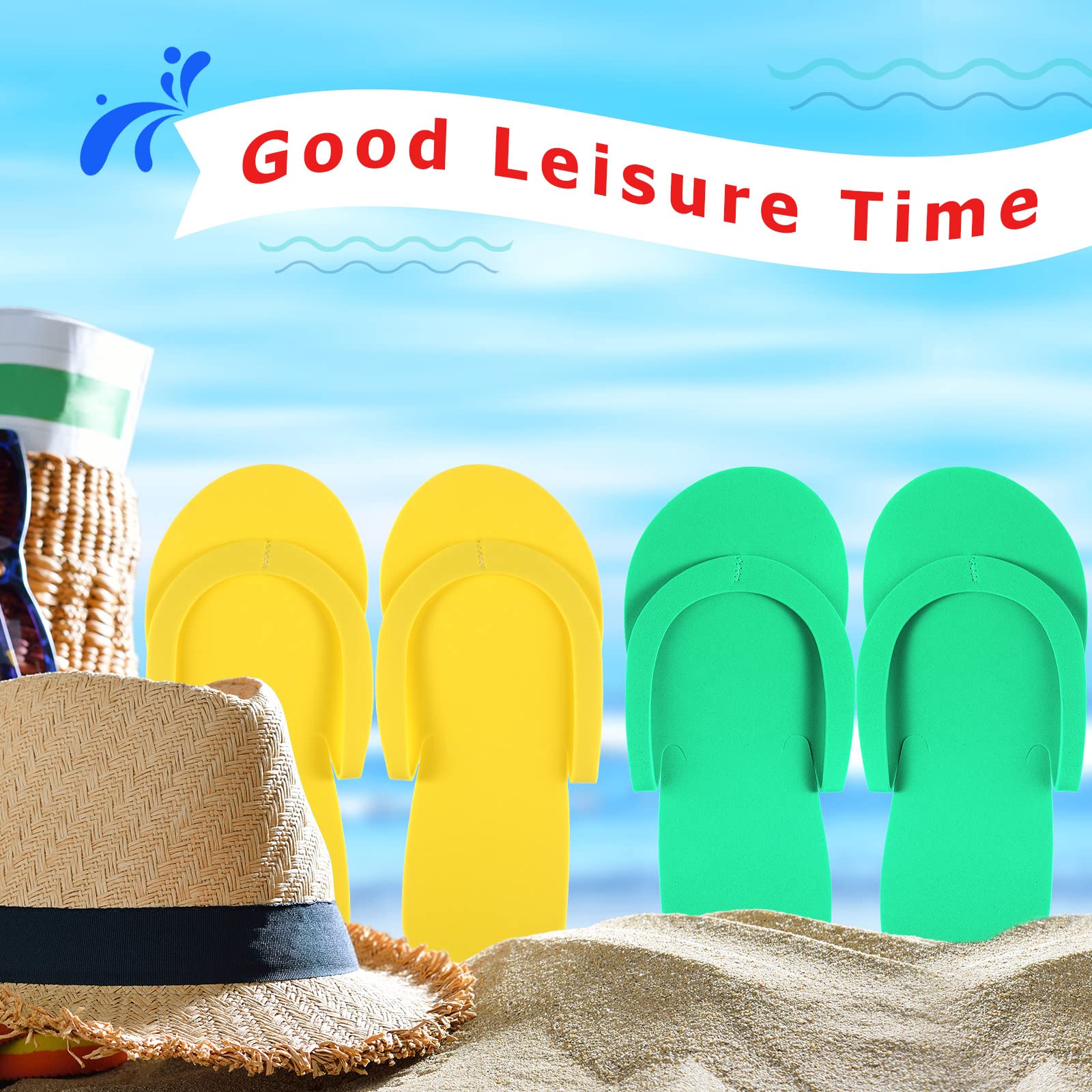 Bulk pack of JenPen disposable spa flip flops for salon use