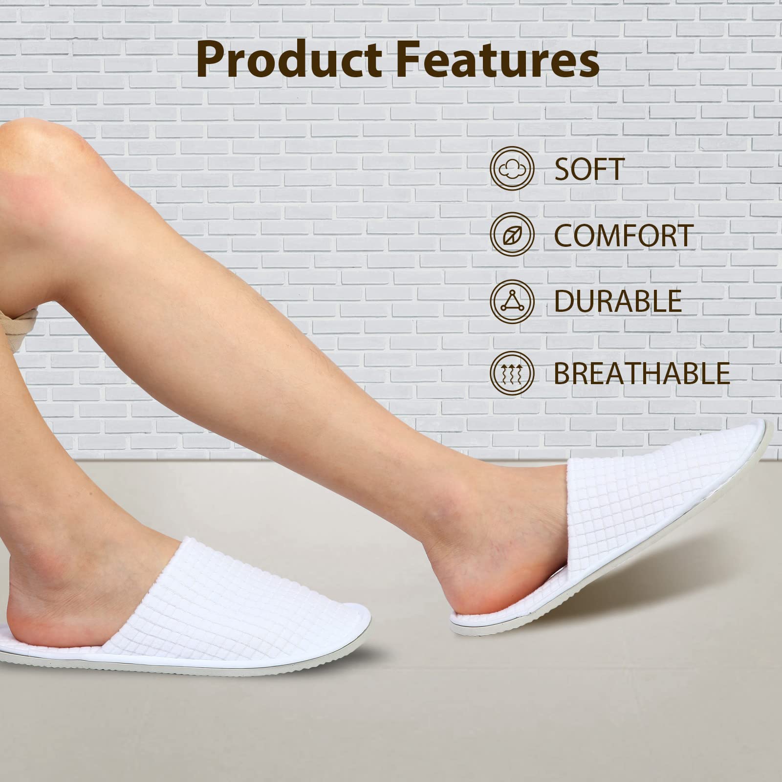 White disposable hotel guest house footwear