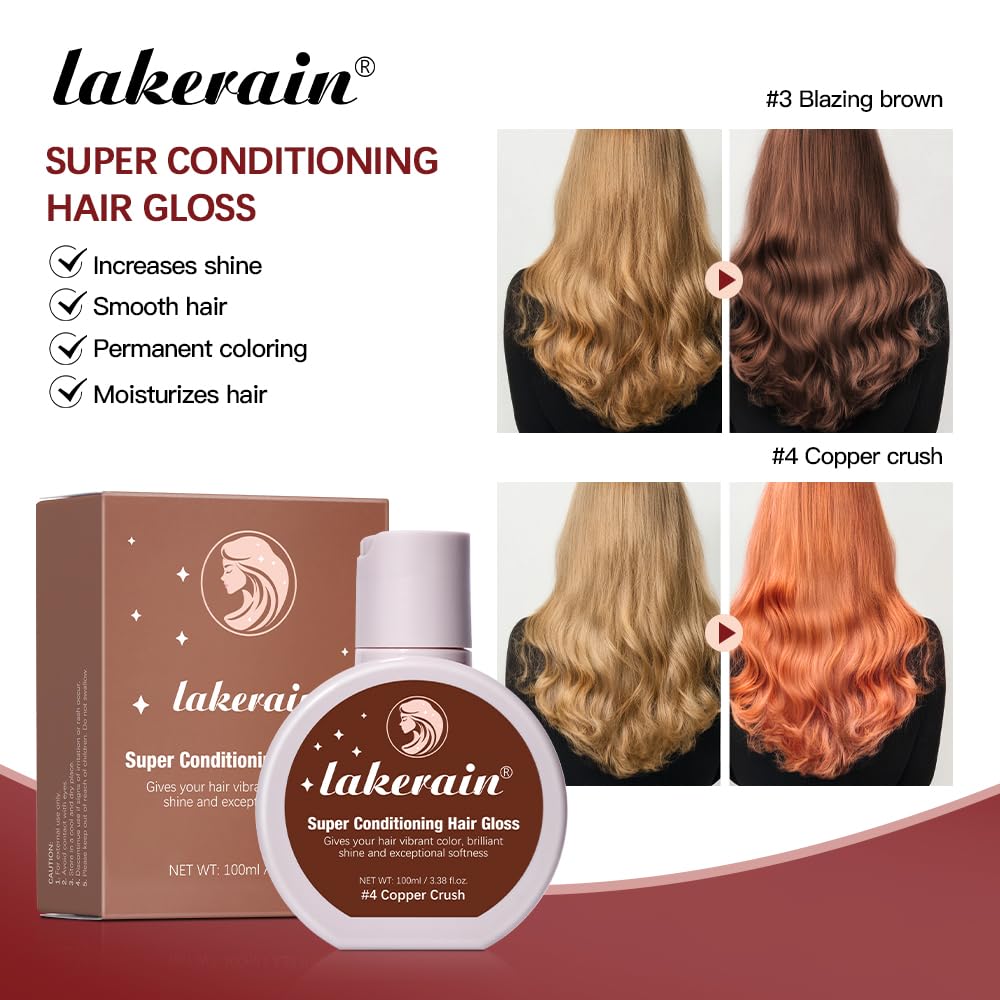 Vibrant red hair after using Lakerain conditioning gloss