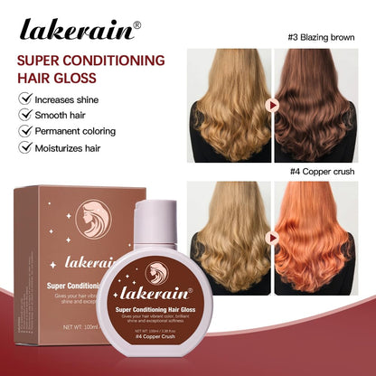 Vibrant red hair after using Lakerain conditioning gloss