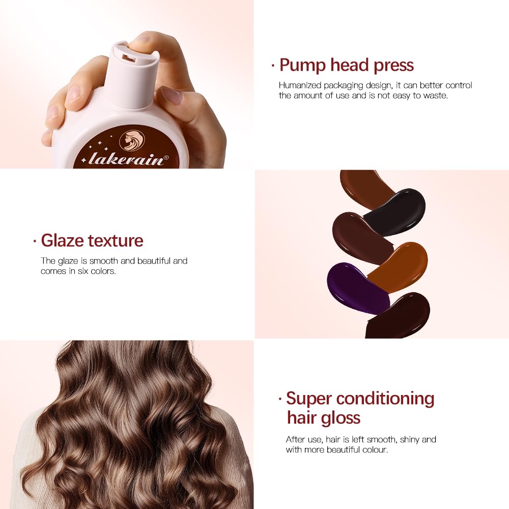 Lakerain hair gloss 100ml bottle with accessories