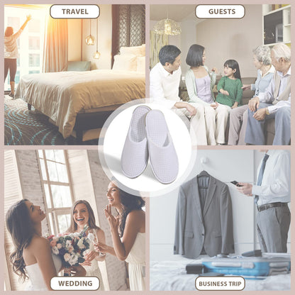 Bulk pack of individual hotel guest slippers for weddings