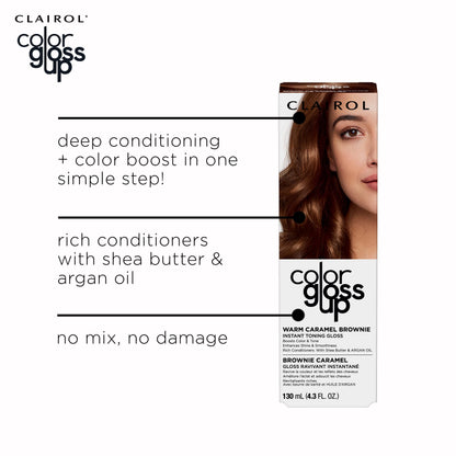 Side view of Clairol Colour Gloss Up 130ml packaging