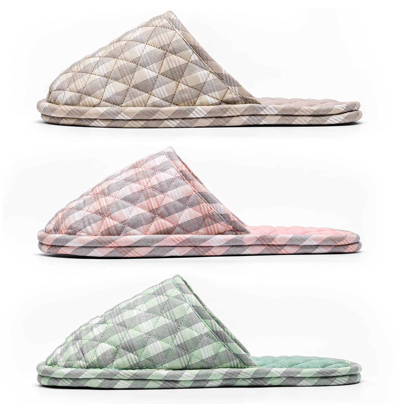 Biroris cotton house slippers showing the anti-skid sole texture