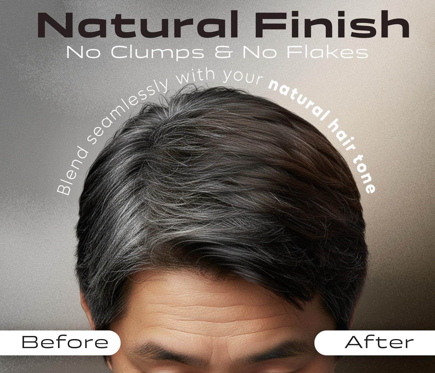 Applying Blest Professional root touch up to gray hair