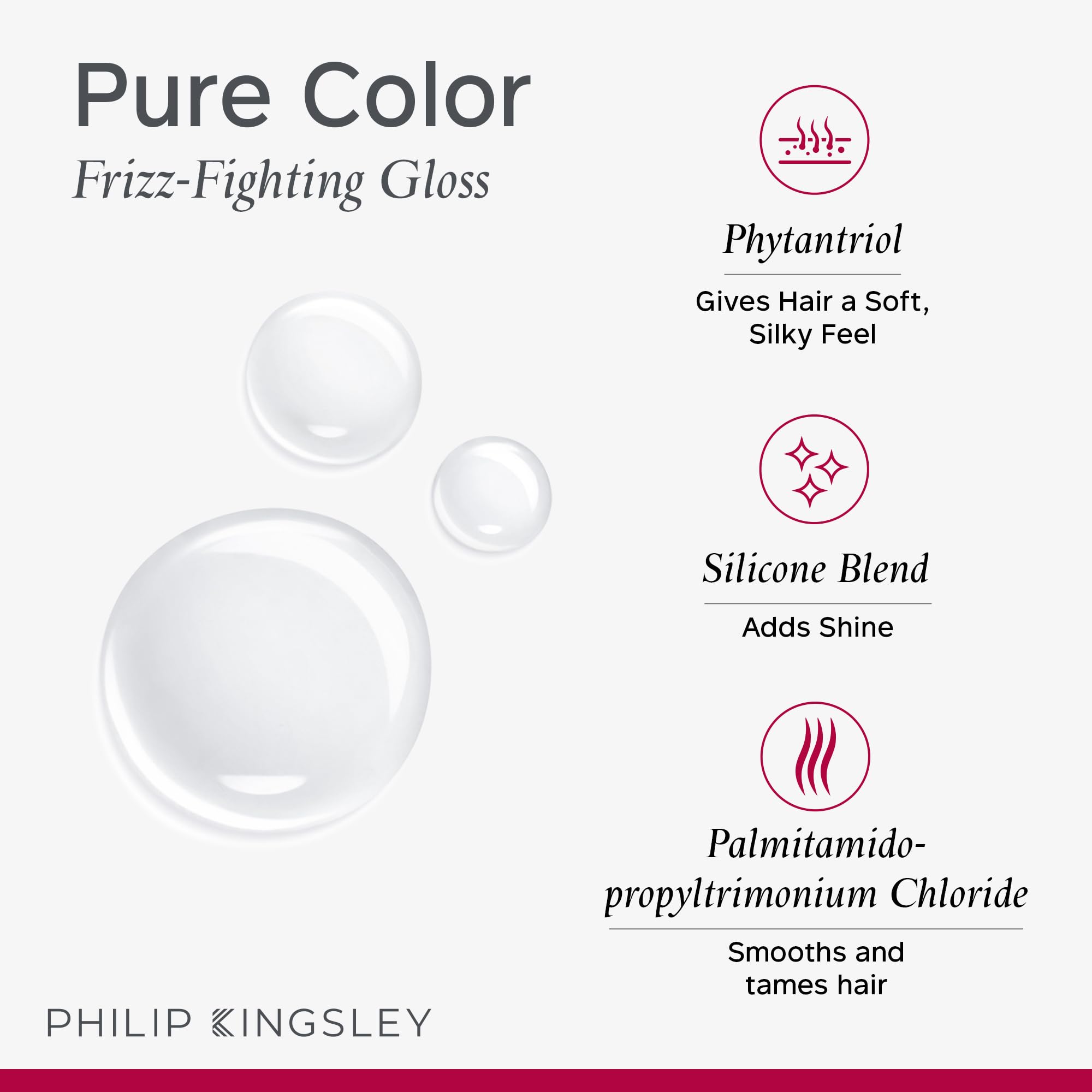Apply Philip Kingsley hair gloss to towel-dried hair