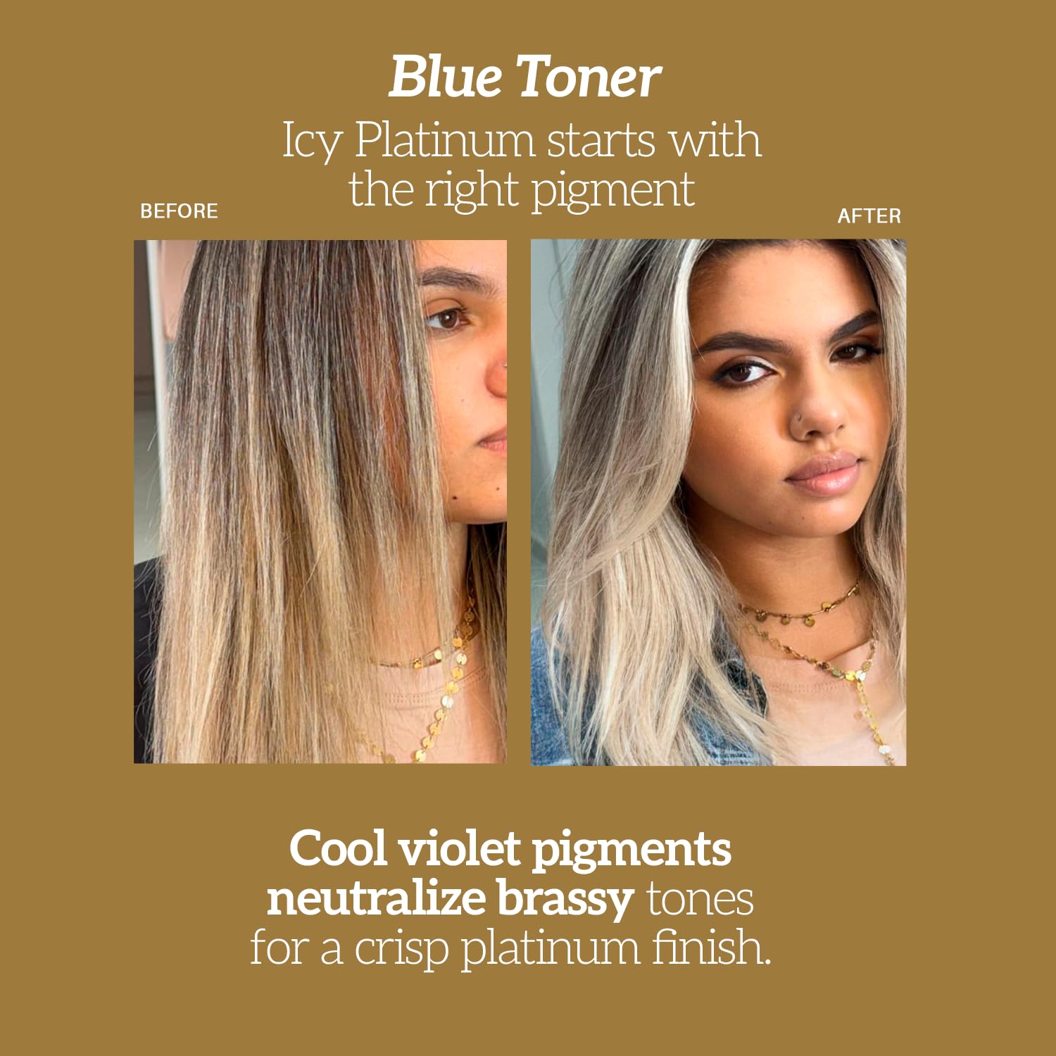 Blue toning hair mask for platinum blonde maintenance