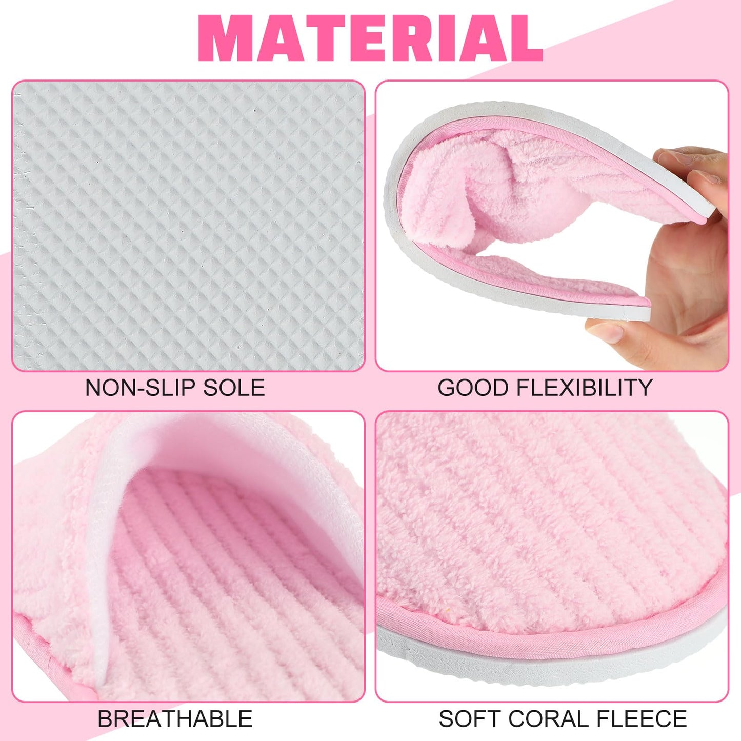 Washable hotel spa slippers with EVA sole detail