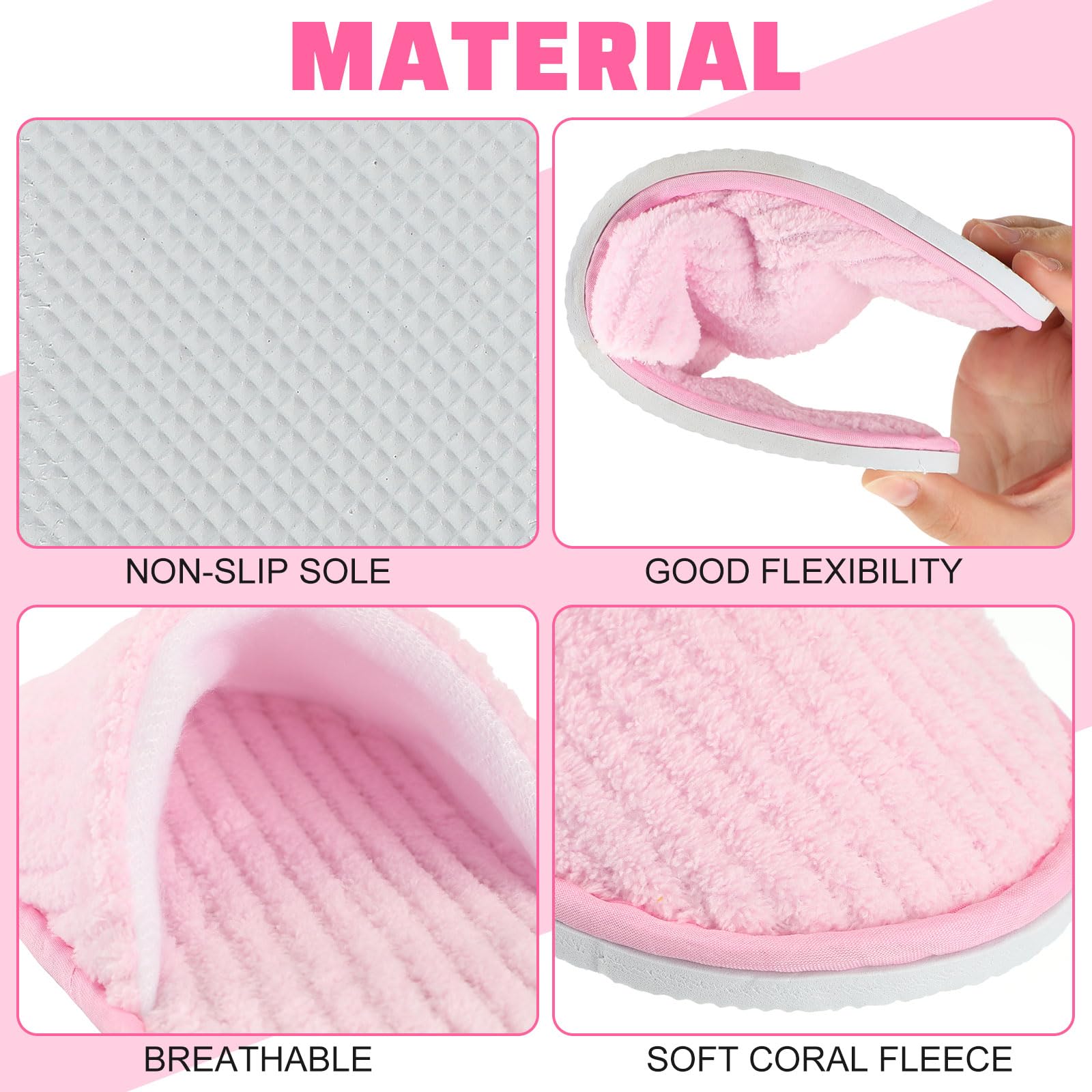 Washable hotel spa slippers with EVA sole detail