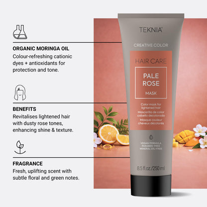 Applying LakmÃ© pink color mask to hair