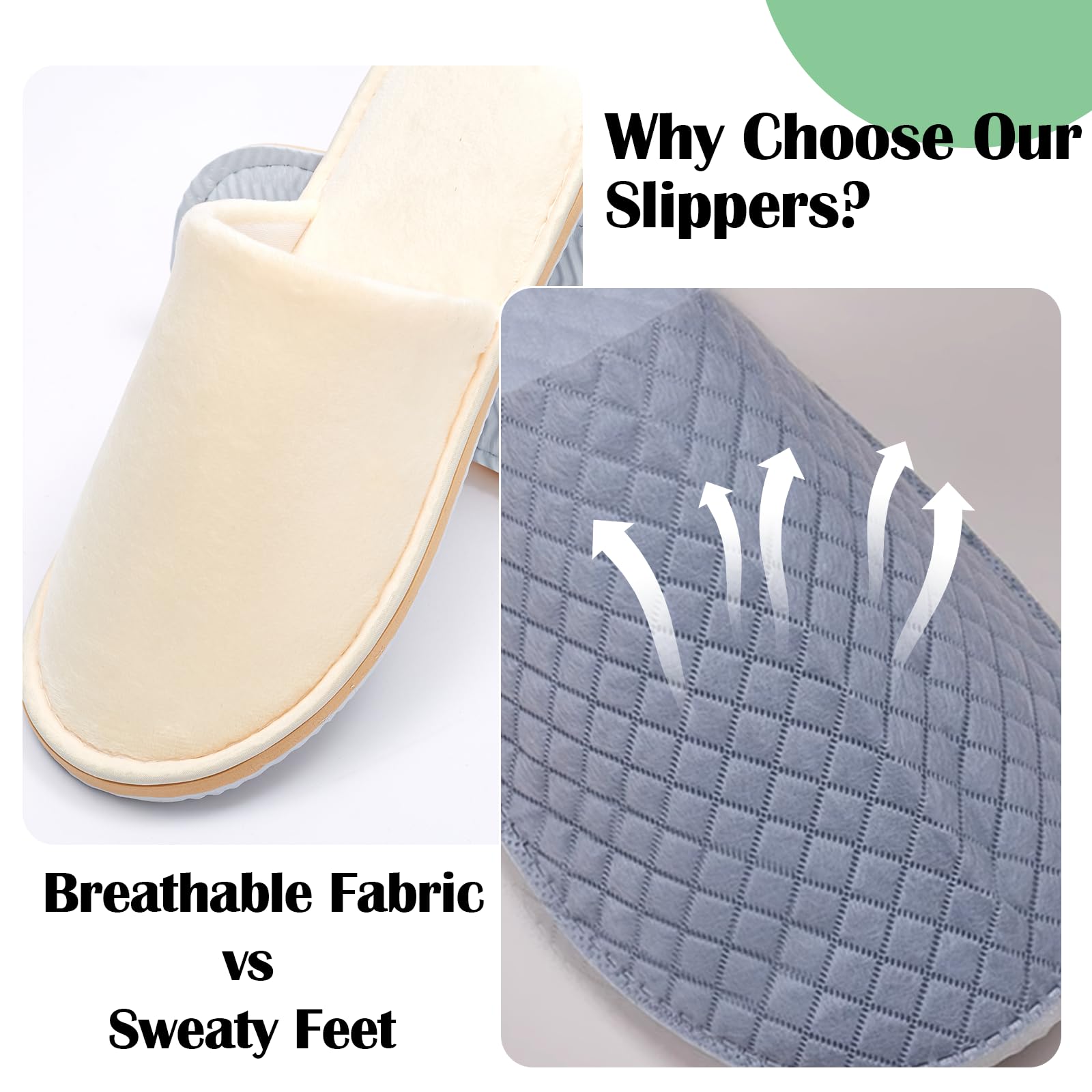 Open-toe Frcctre spa slippers in grey fabric