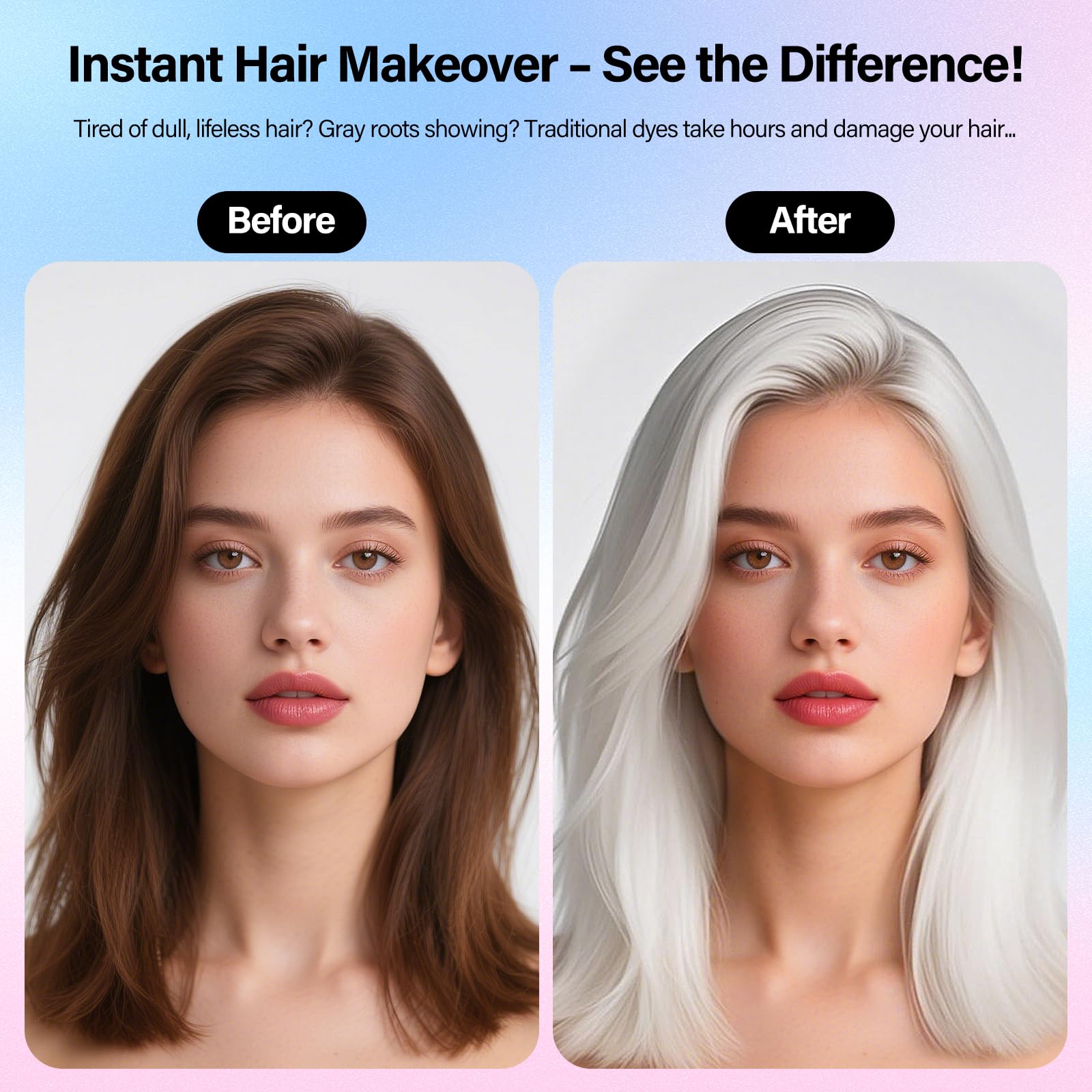Kid with white hair styled using Waybesty spray