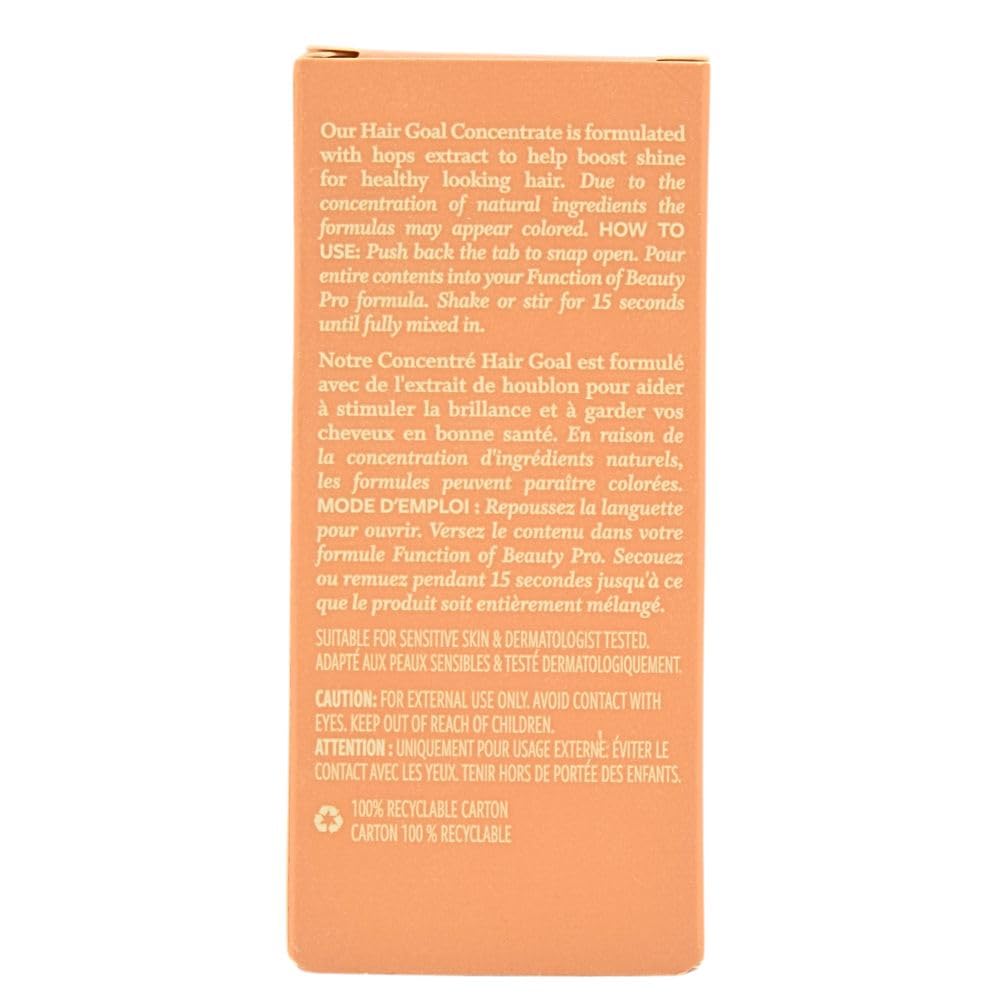 Function of Beauty Pro hair concentrate vial for shine and smoothness