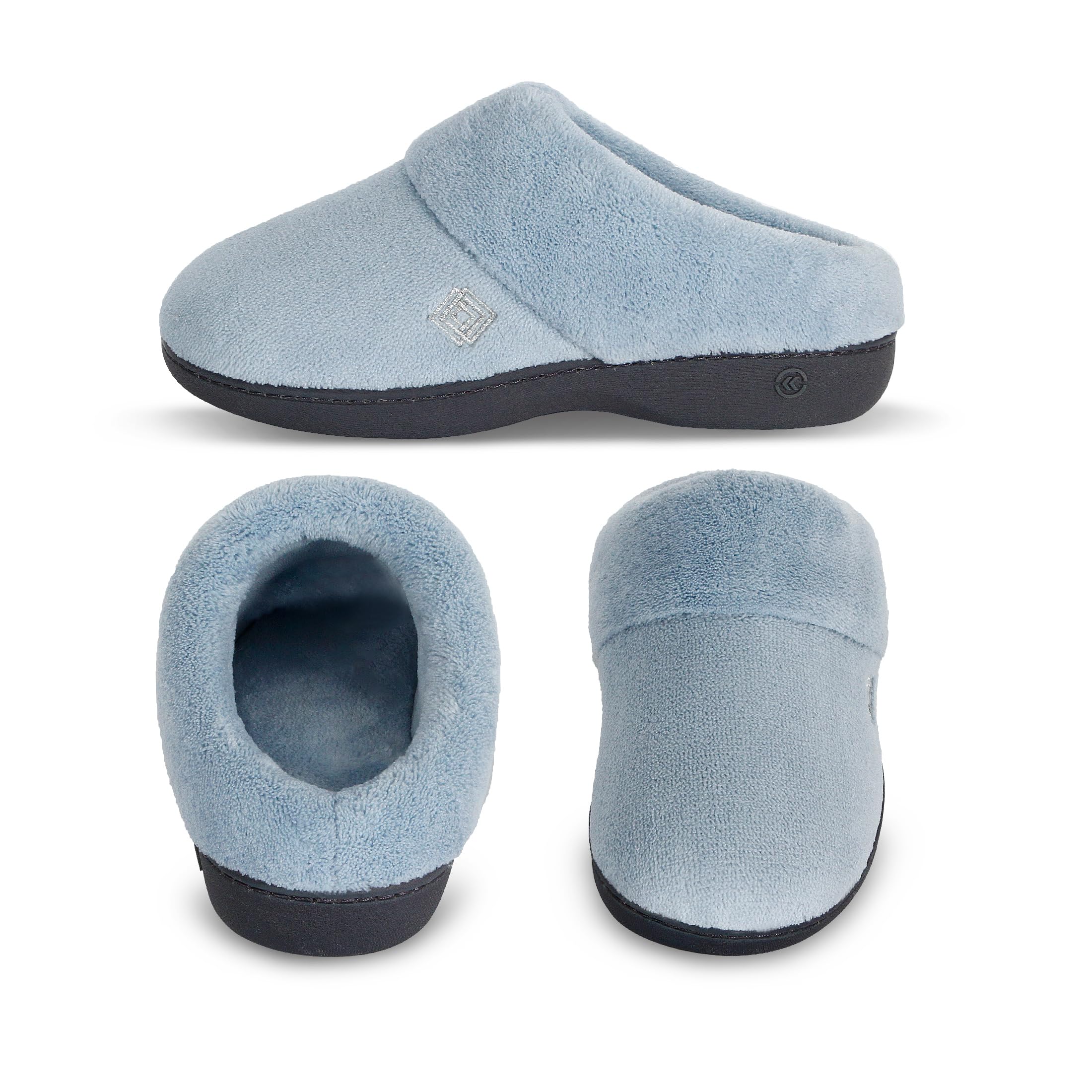Durable non-slip outdoor sole of Isotoner women's slippers