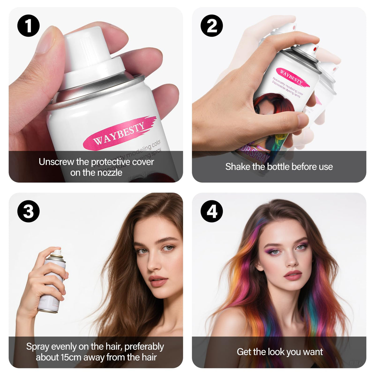 Waybesty hair color spray for Halloween and cosplay