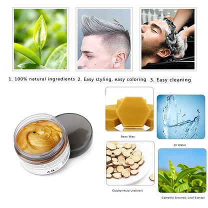 Unisex temporary hair styling cream gold shade