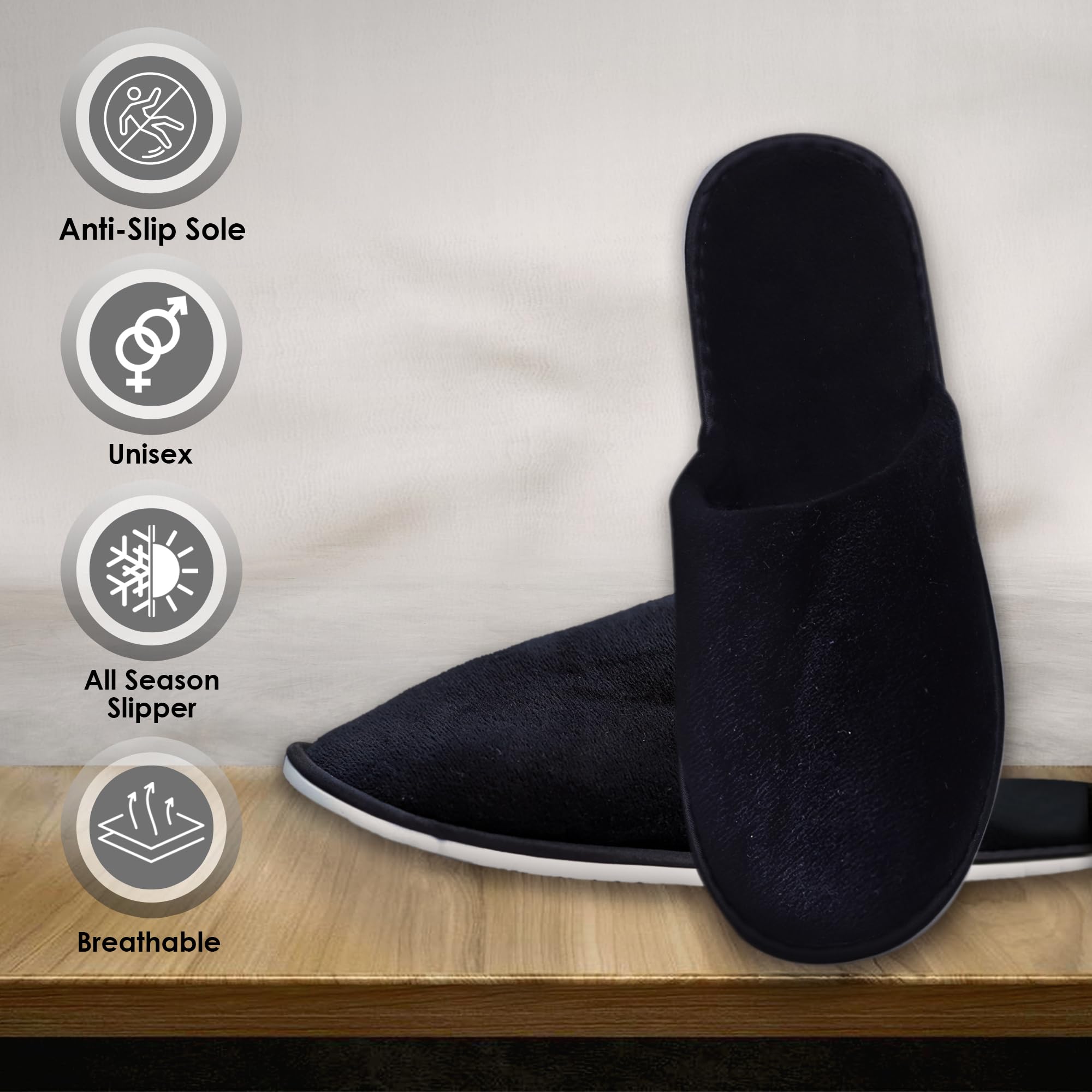 Fluffy white premium spa slippers with cushioned sole detail