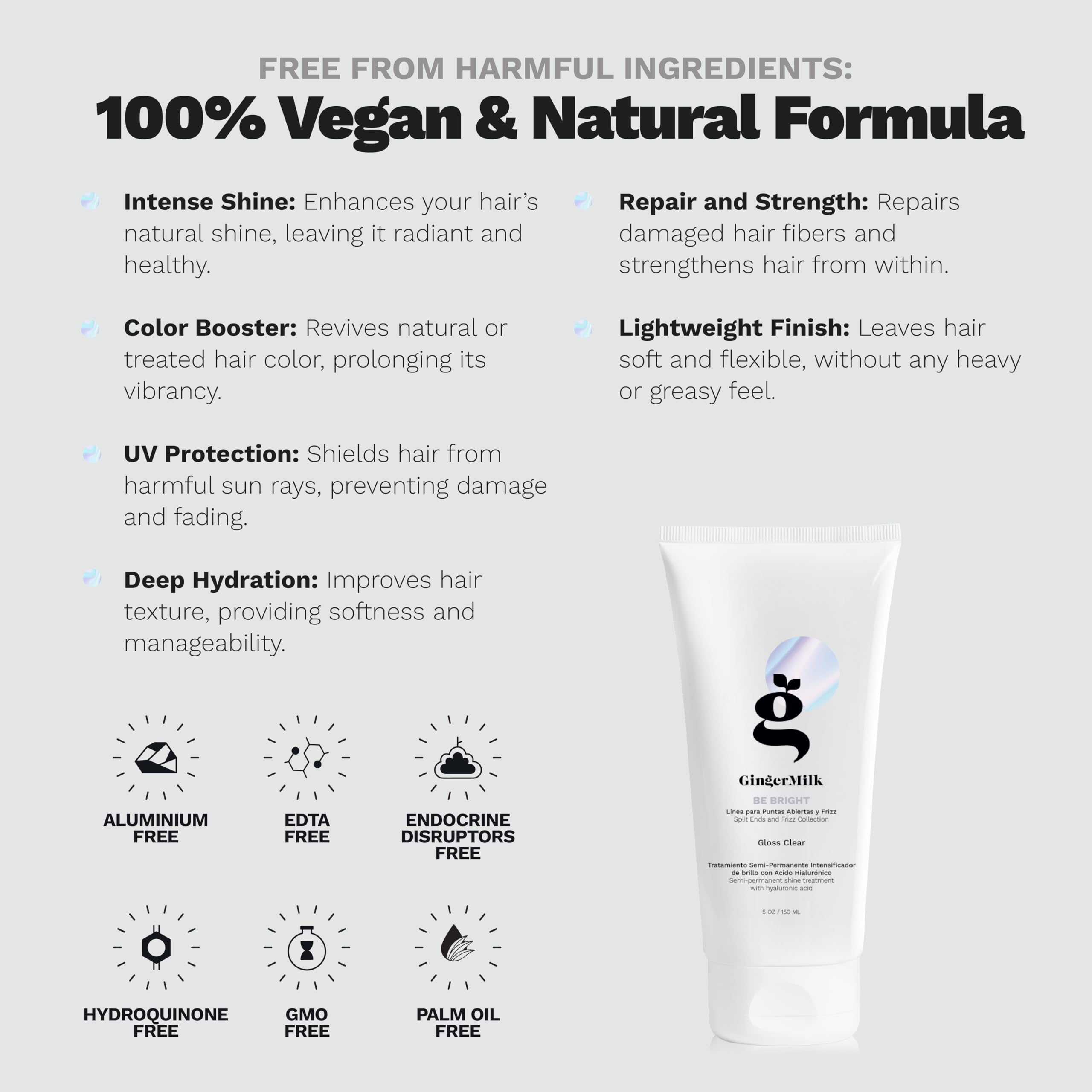 Application of Ginger Milk Be Bright clear gloss