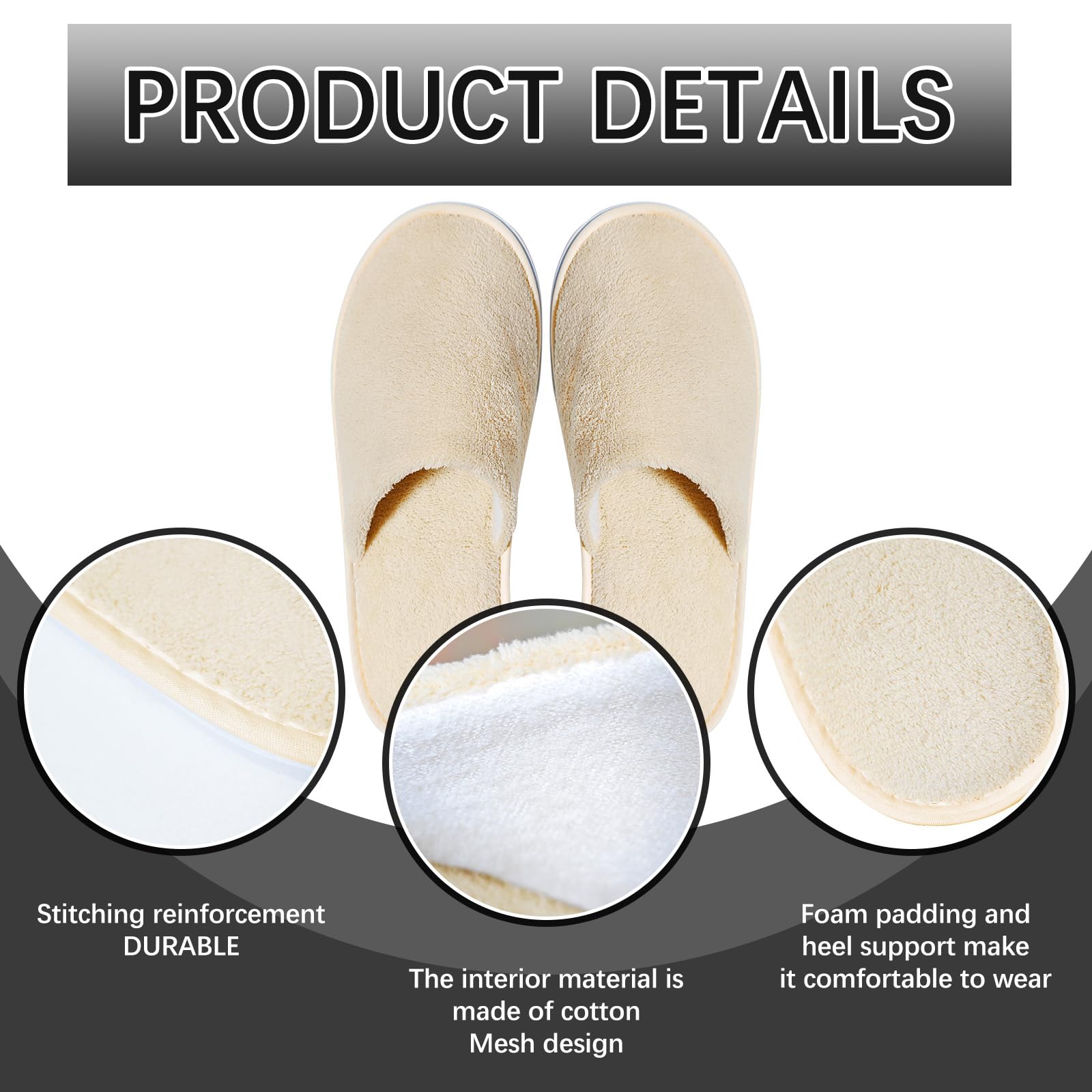 Senjunsafe indoor non-slip guest slippers